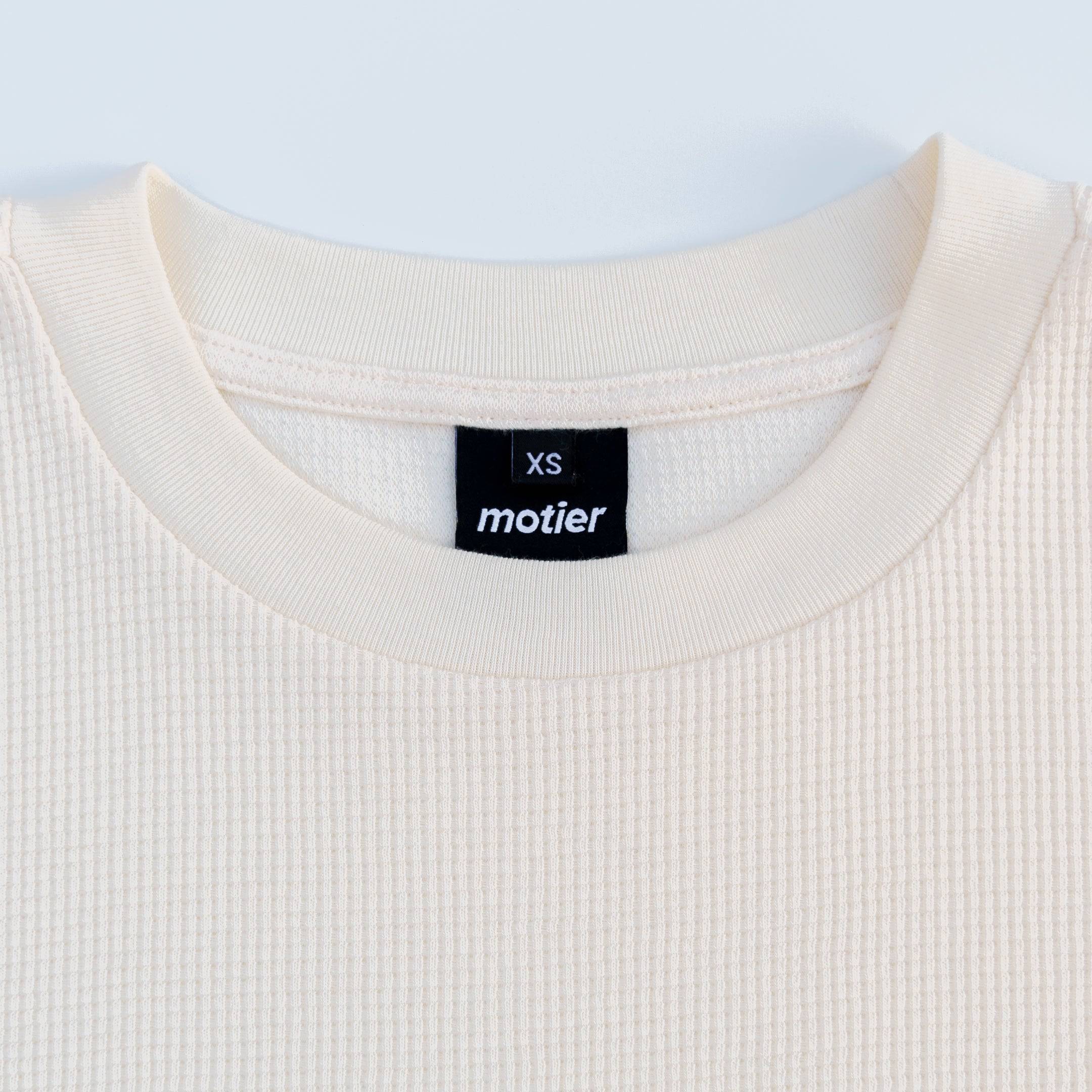 The Sterling Waffle Tee (Cream) - Motier Lafayette 