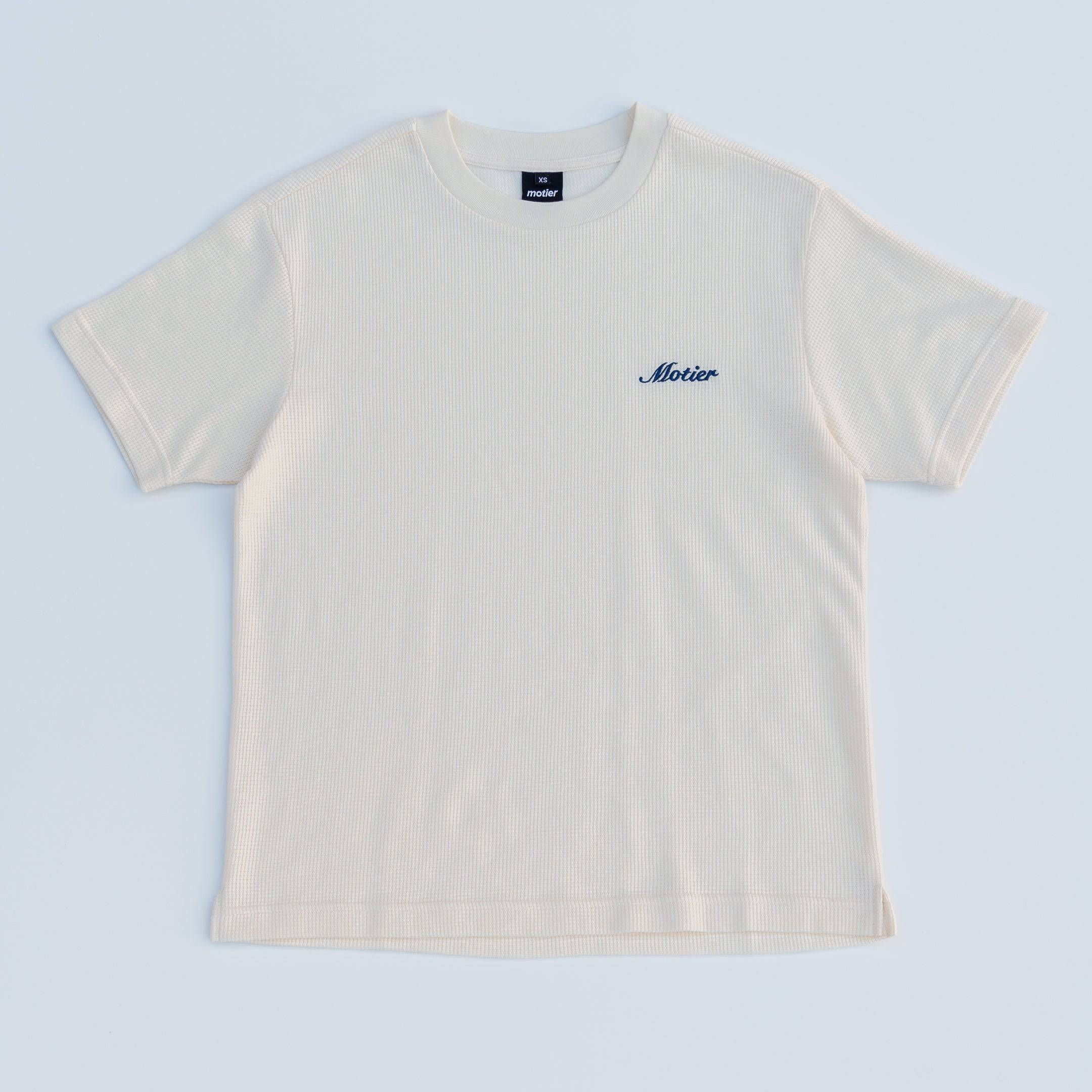 The Sterling Waffle Tee (Cream) - Motier Lafayette 