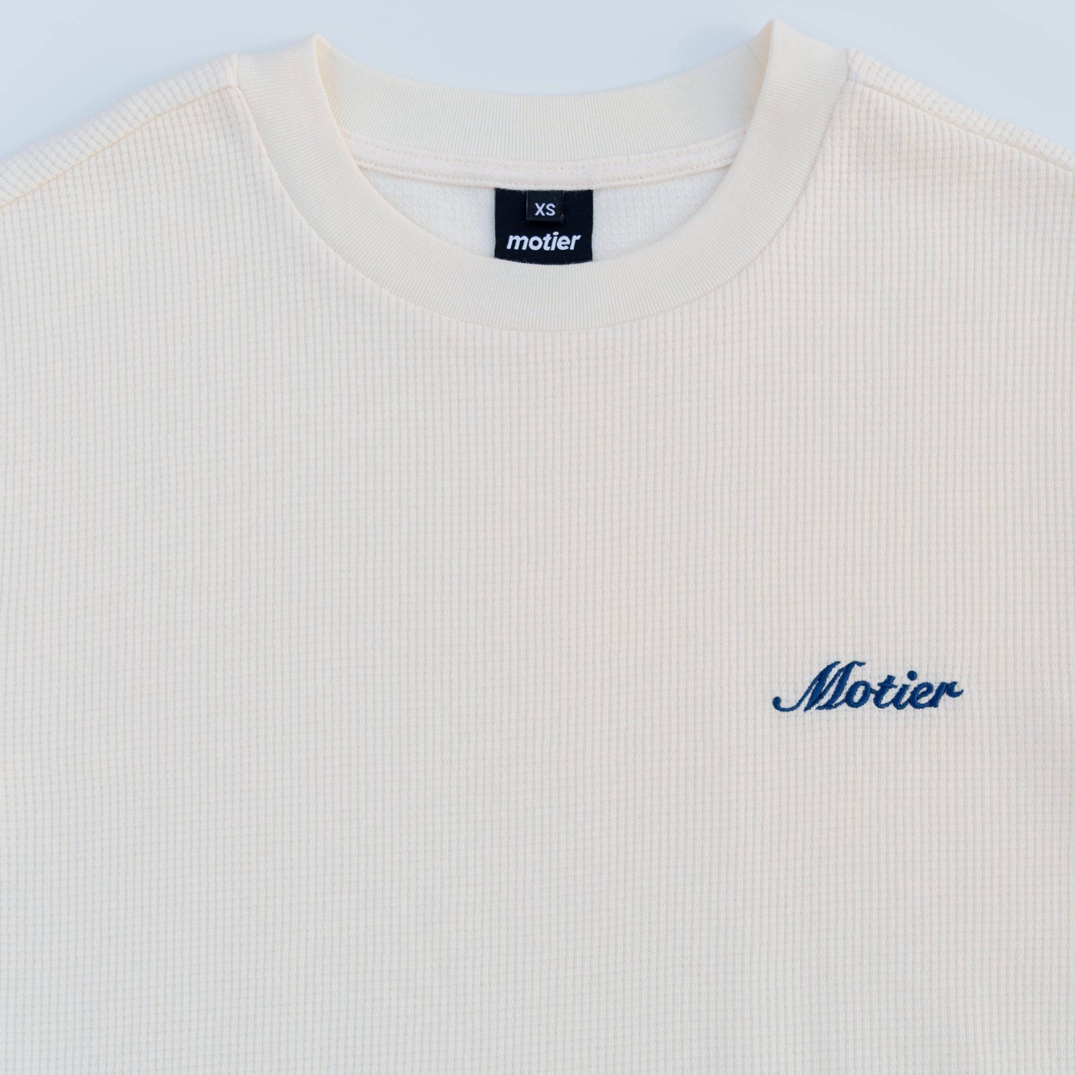 The Sterling Waffle Tee (Cream) - Motier Lafayette 