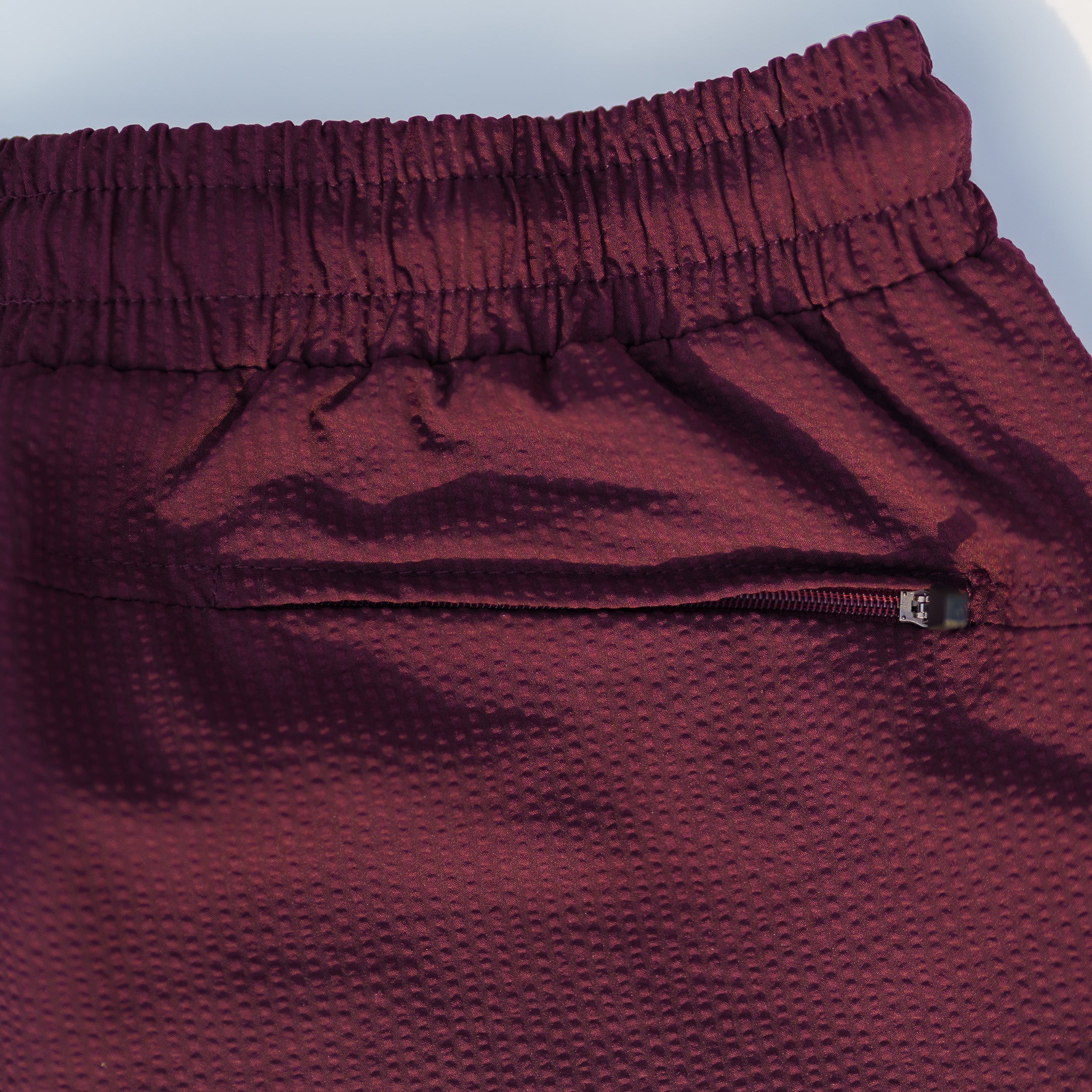The Winston Seersucker Shorts (Maroon)
