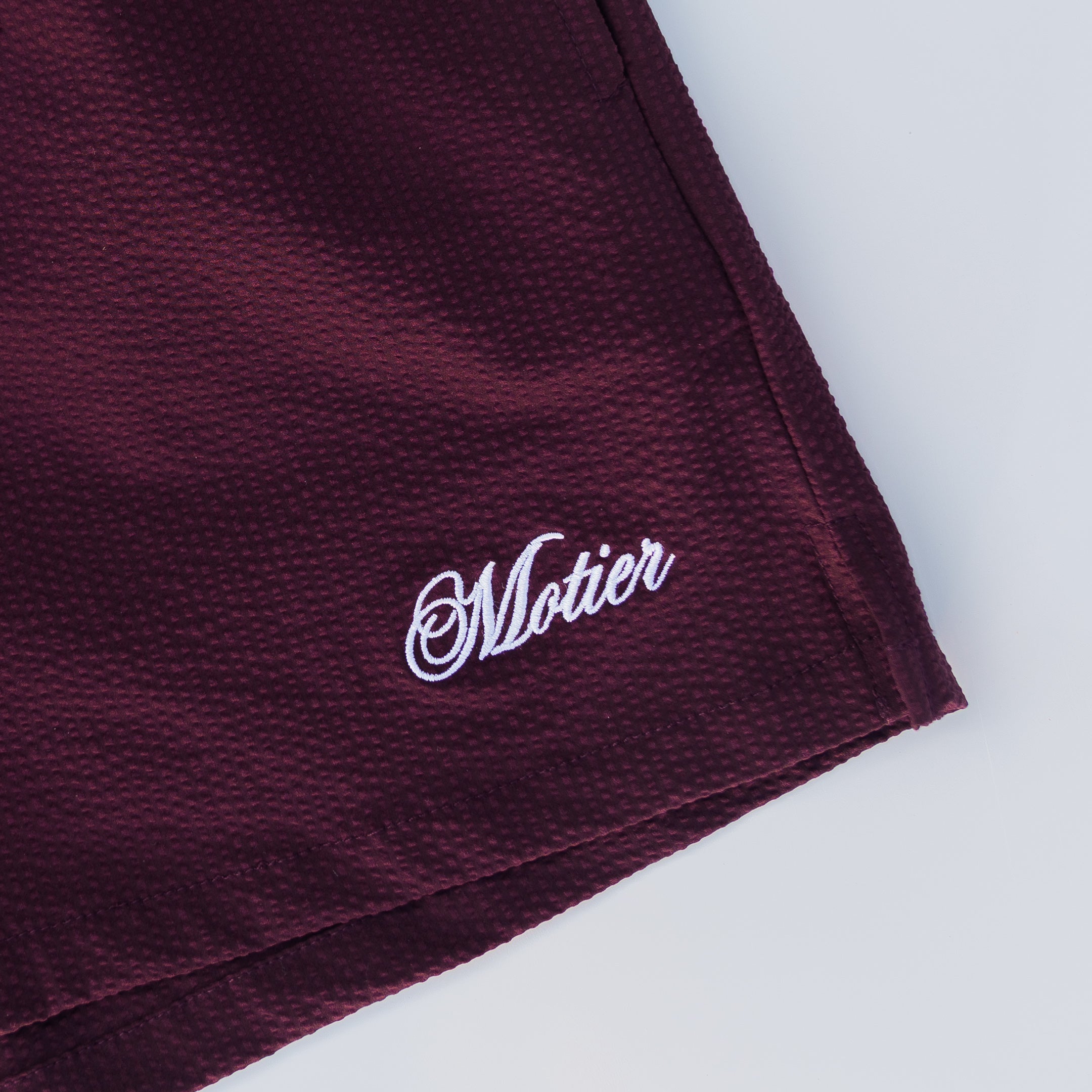 The Winston Seersucker Shorts (Maroon)