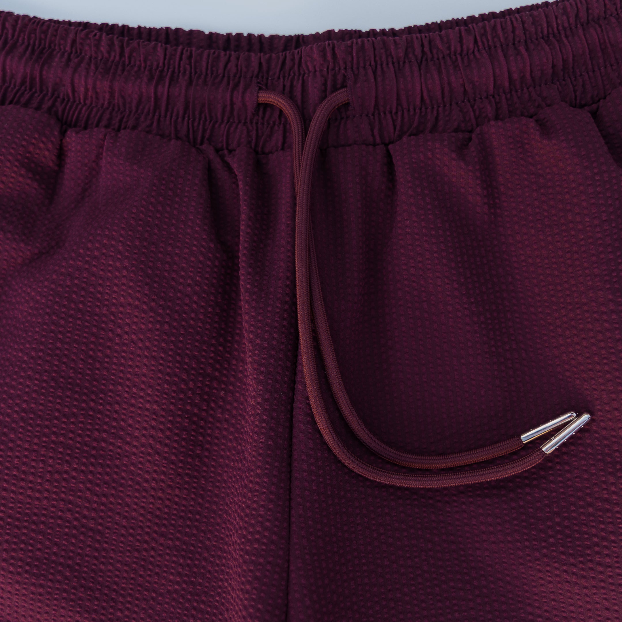 The Winston Seersucker Shorts (Maroon)