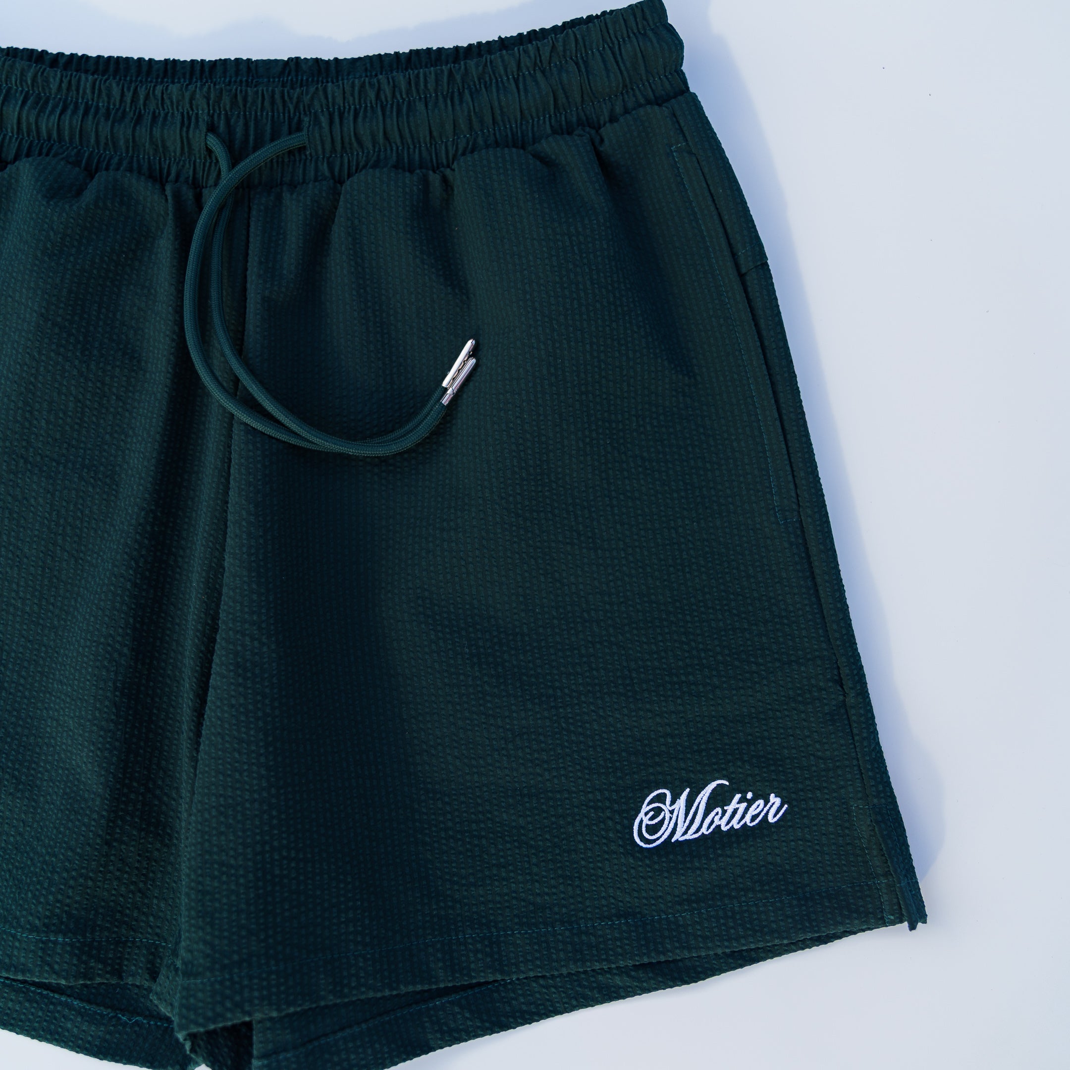The Winston Seersucker Shorts (Pine)