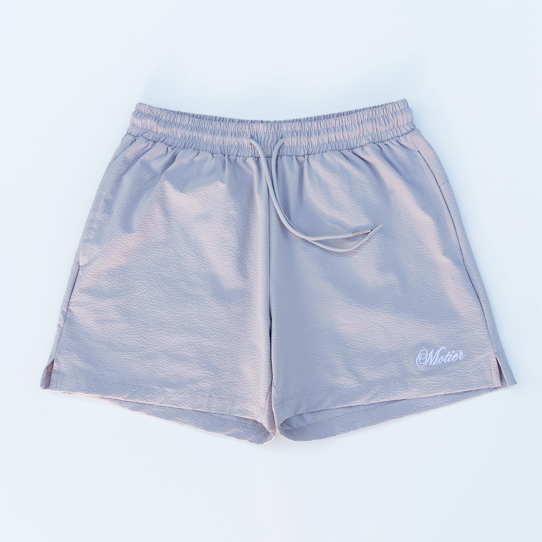 The Winston Seersucker Shorts (Grey)