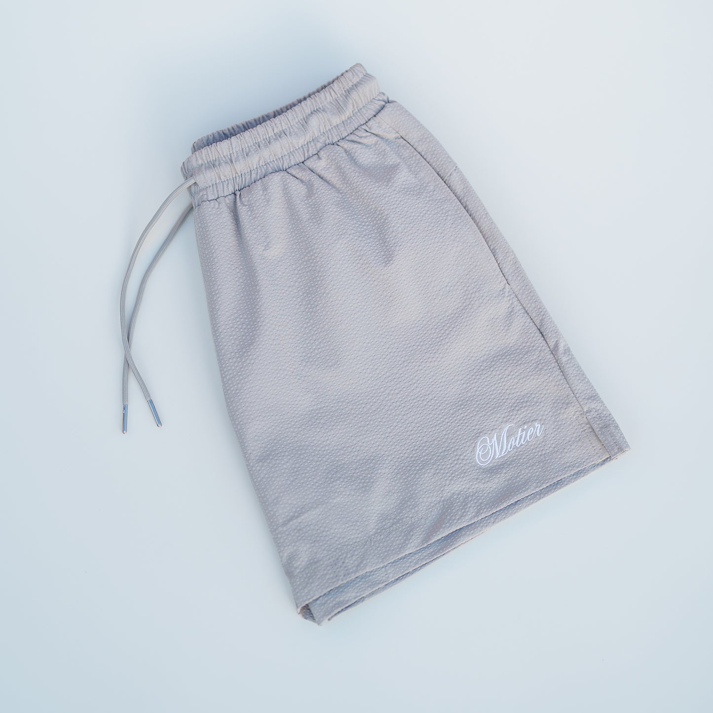 The Winston Seersucker Shorts (Grey)