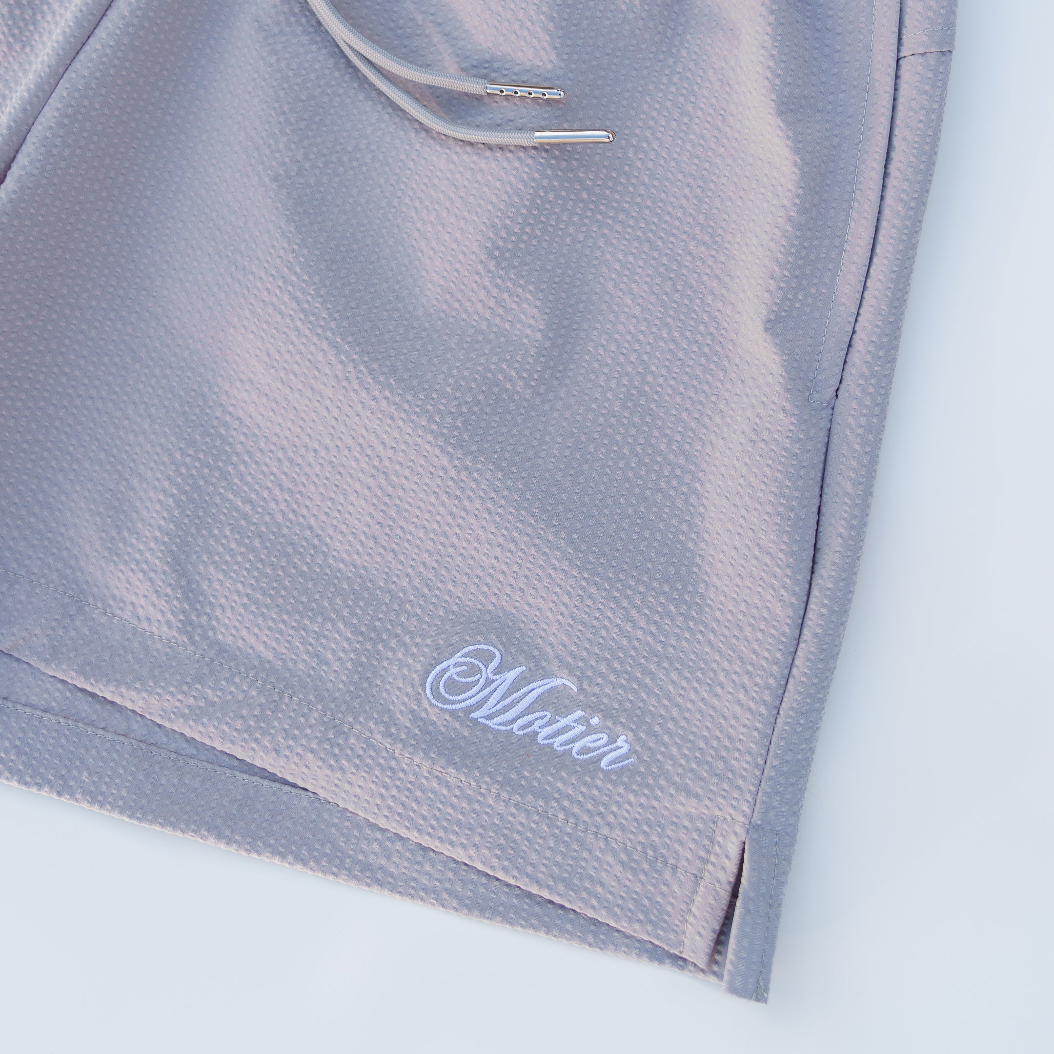 The Winston Seersucker Shorts (Grey)