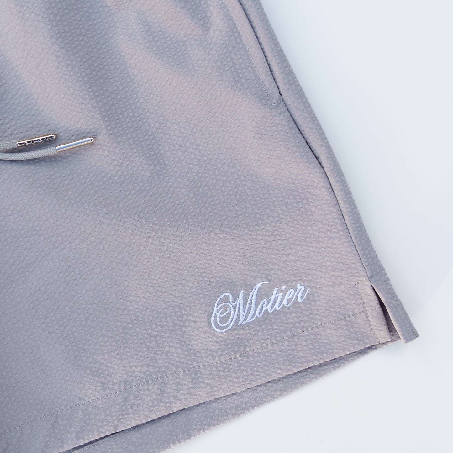 The Winston Seersucker Shorts (Grey)