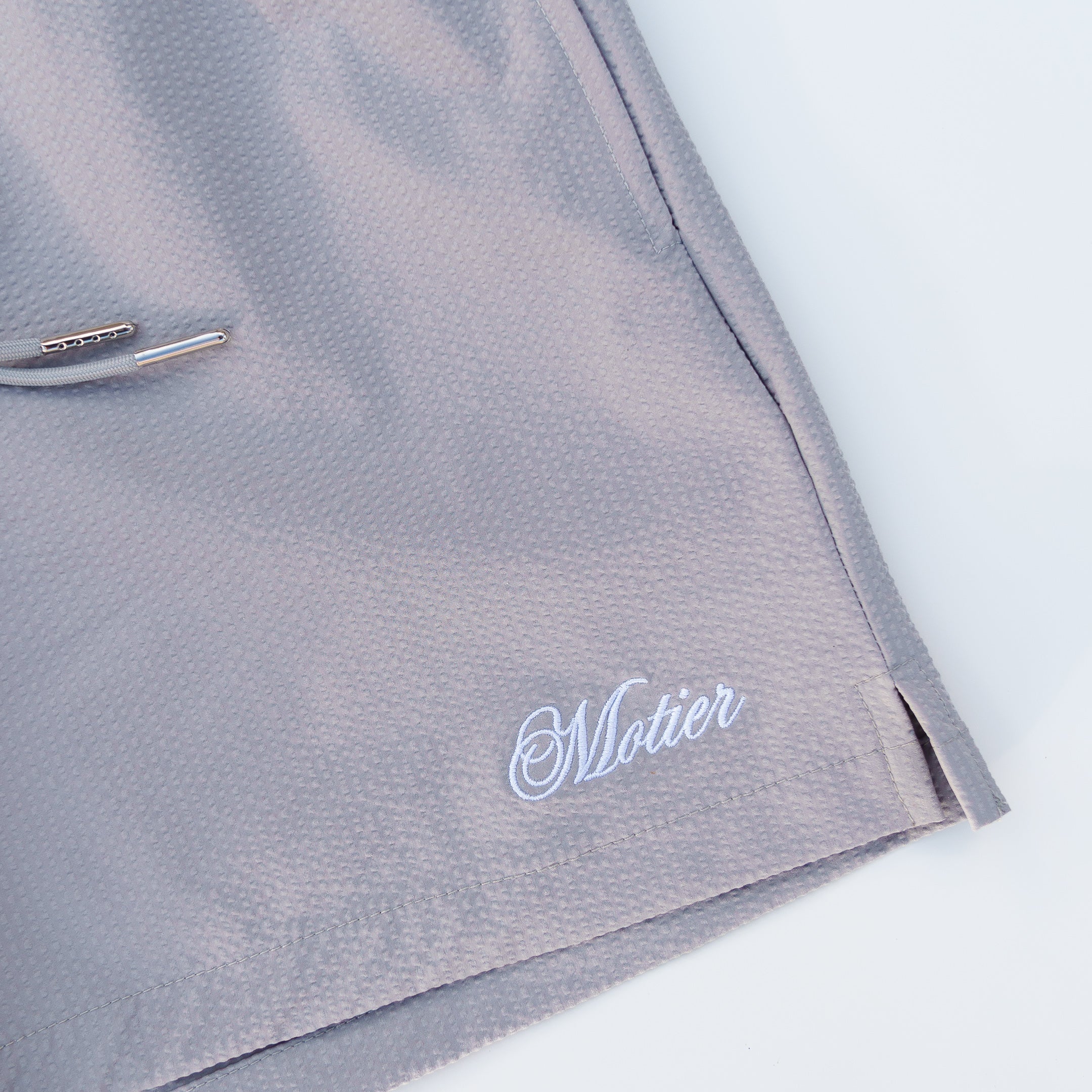 The Winston Seersucker Shorts (Grey)