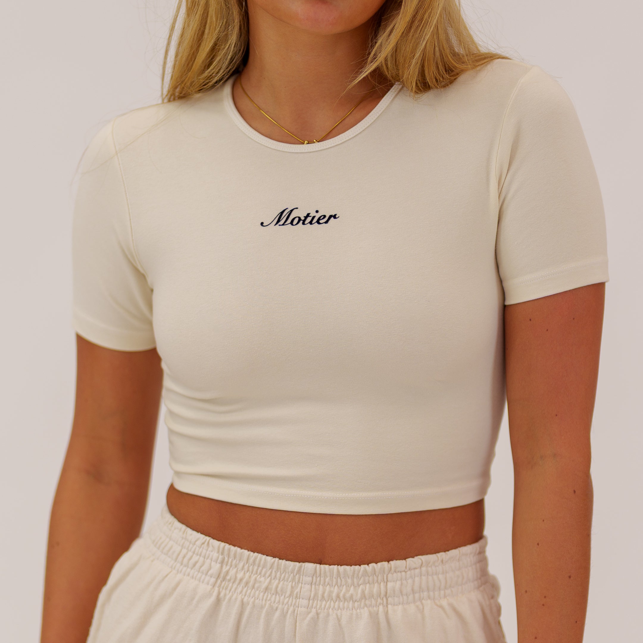 The Core Script Crop (Cream)