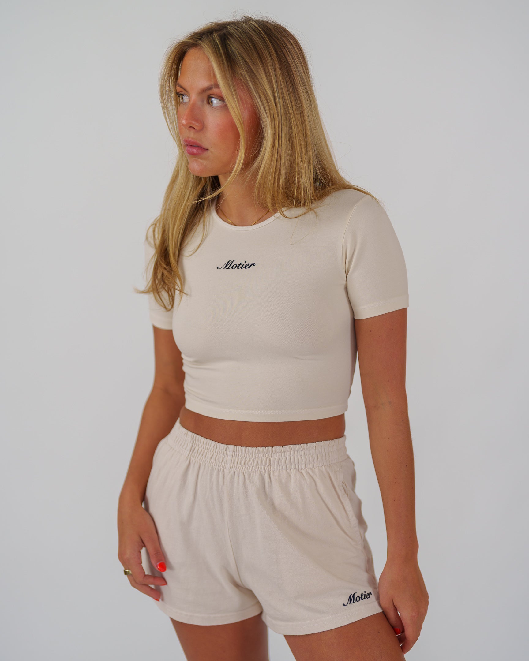 The Core Script Crop (Cream)