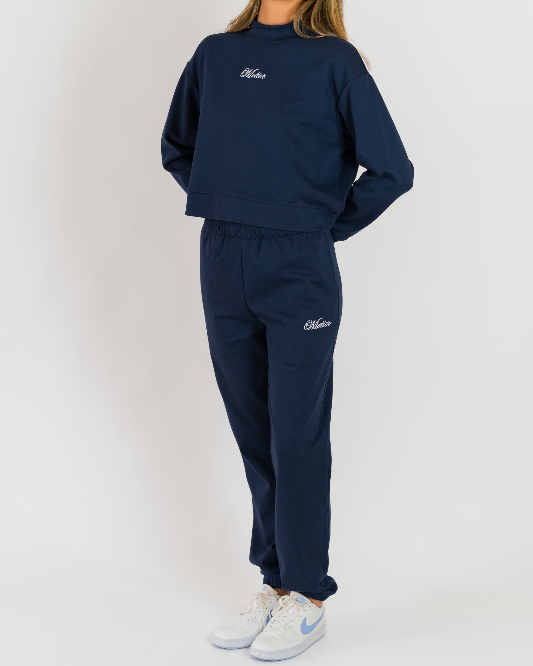 The Refresh Interlock Sweatpants (Navy) - Motier Lafayette 