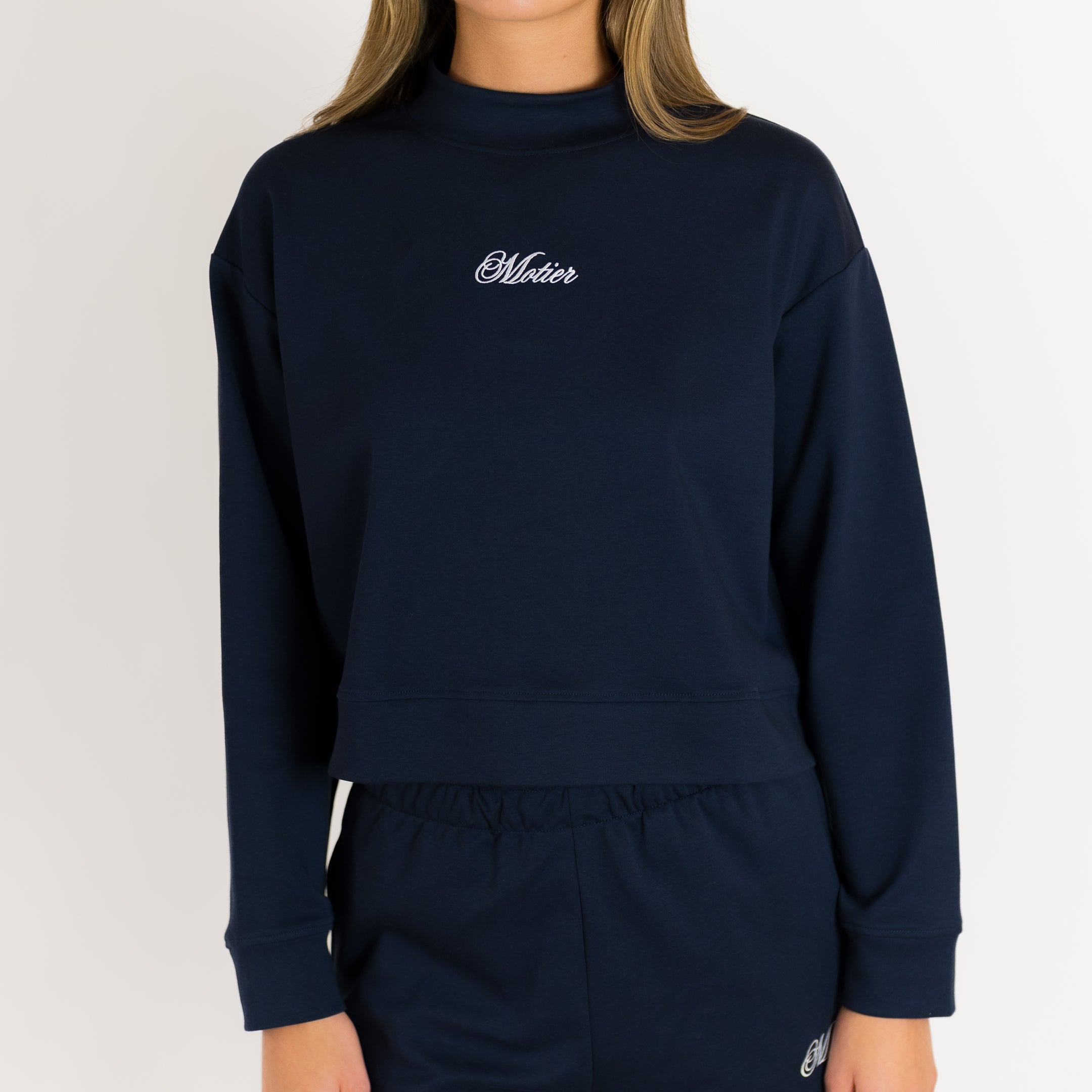The Refresh Interlock Pullover (Navy) - Motier Lafayette 