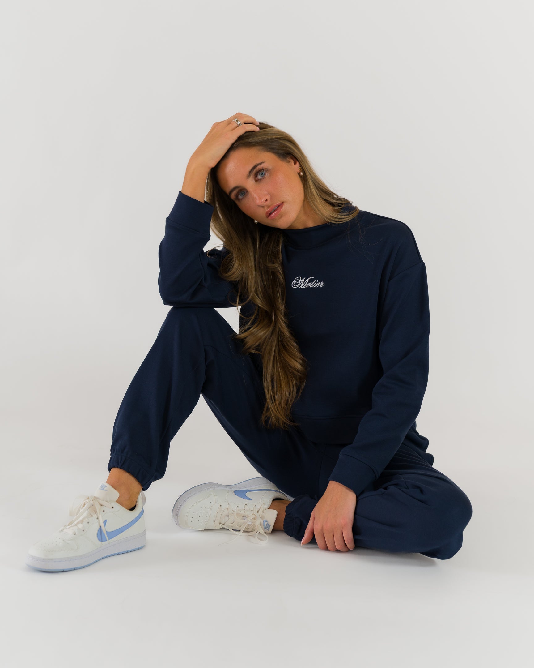 The Refresh Interlock Pullover (Navy) - Motier Lafayette 