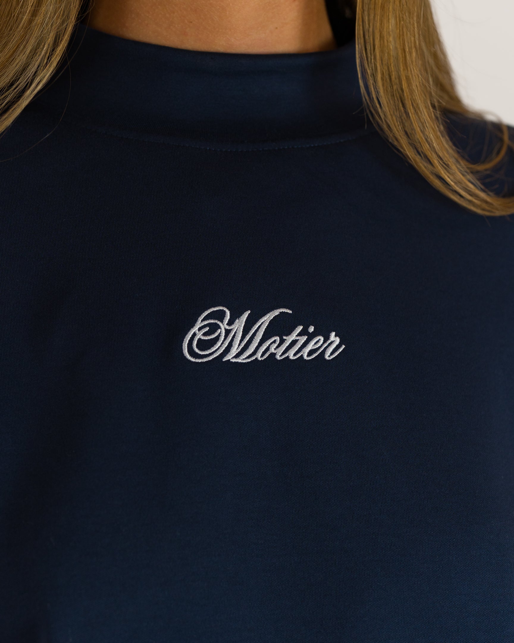 The Refresh Interlock Pullover (Navy) - Motier Lafayette 