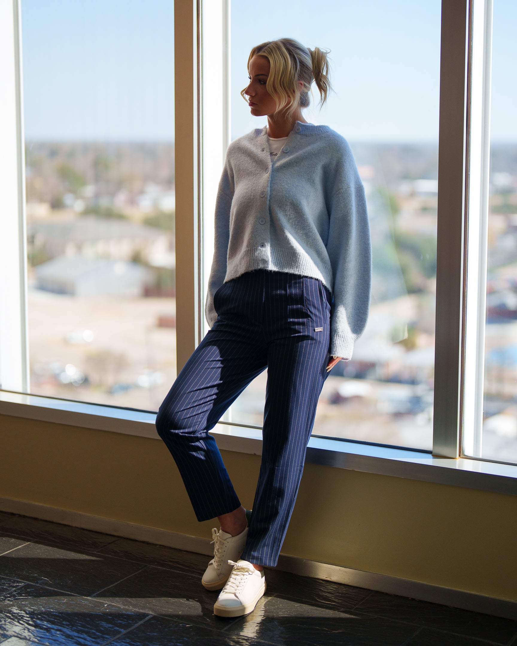 Motier Ribbed Knit Cardigan (Skyway) - Motier Lafayette 