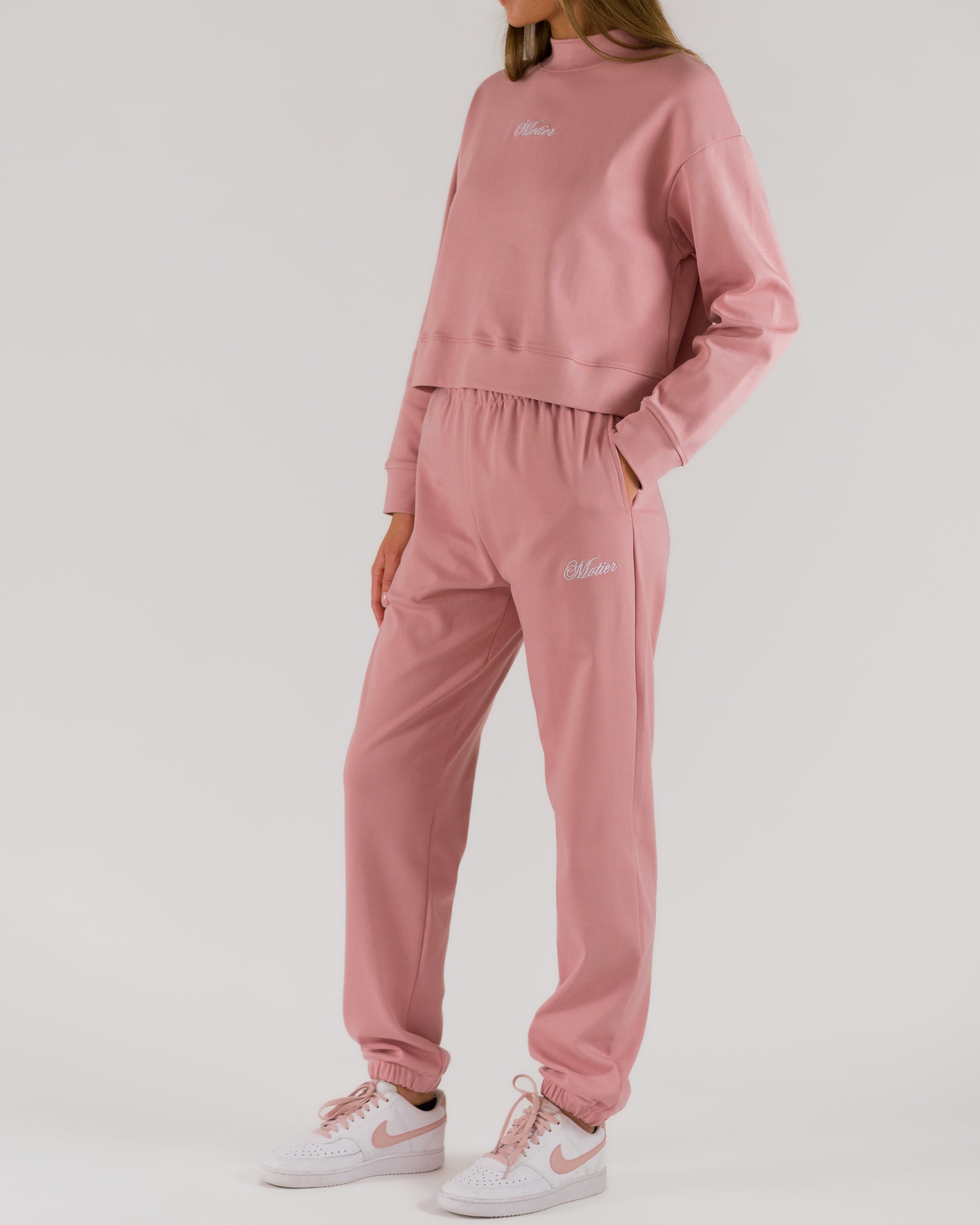 The Refresh Interlock Sweatpants (Rose Mist) - Motier Lafayette 