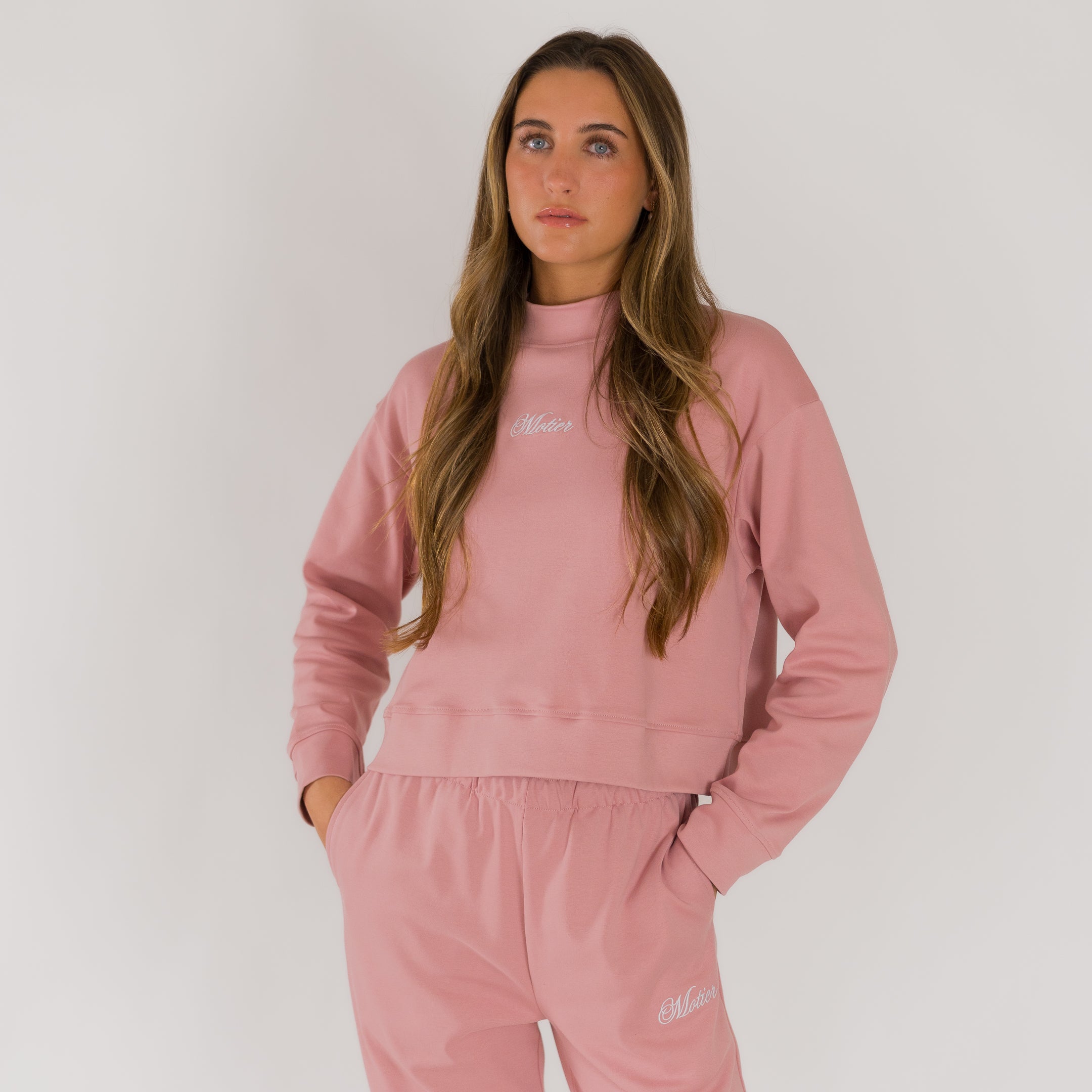The Refresh Interlock Pullover (Rose Mist) - Motier Lafayette 