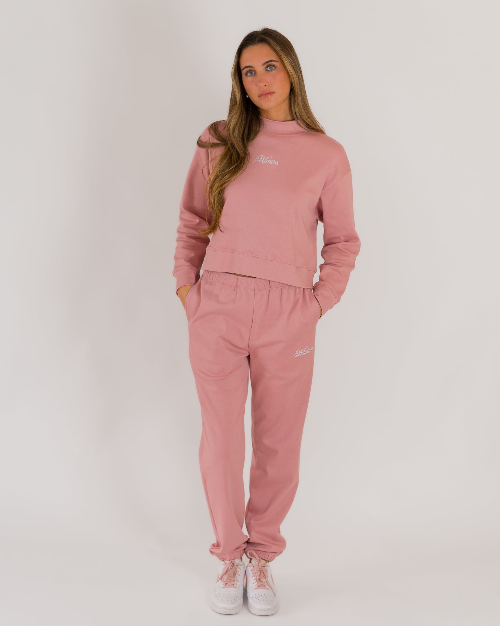 The Refresh Interlock Sweatpants (Rose Mist) - Motier Lafayette 