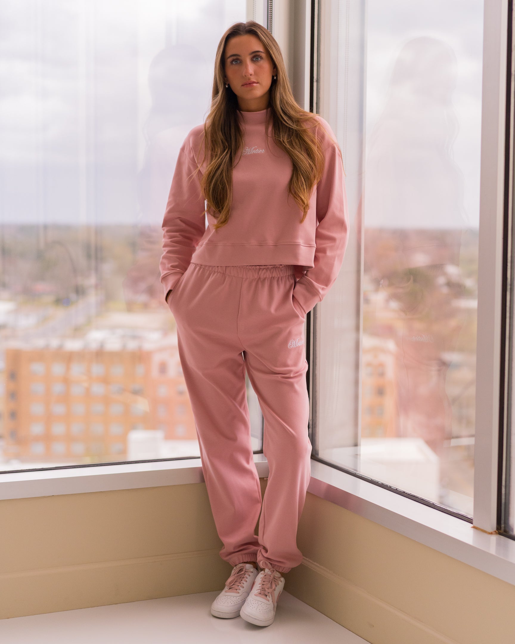 The Refresh Interlock Pullover (Rose Mist) - Motier Lafayette 