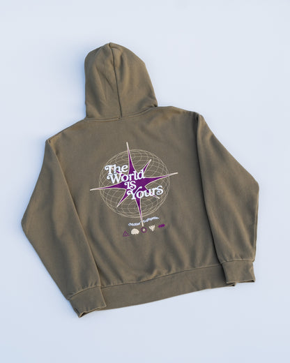 The World Is Yours Hoodie (Olive)