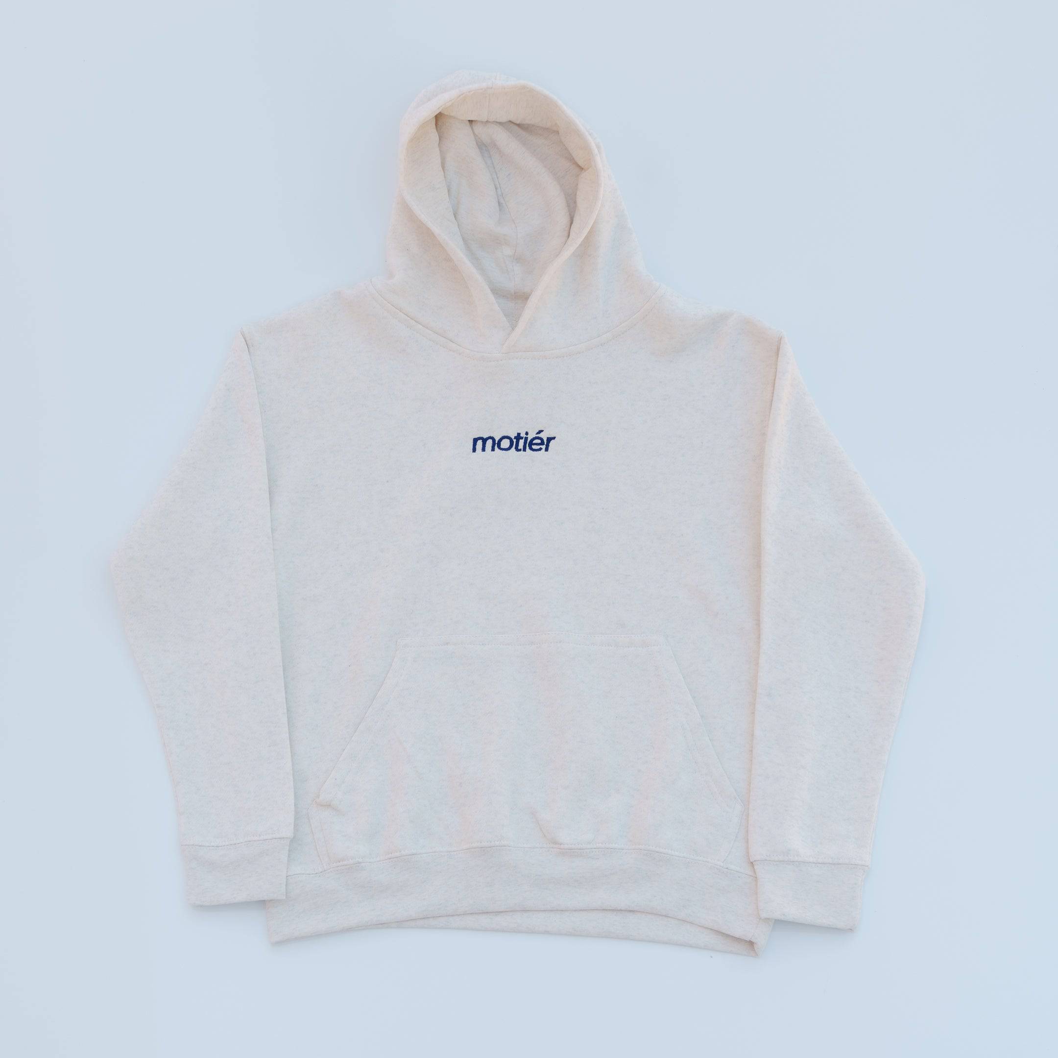 The Motier Youth Classic Embroidery Hoodie (Sand) - Motier Lafayette 