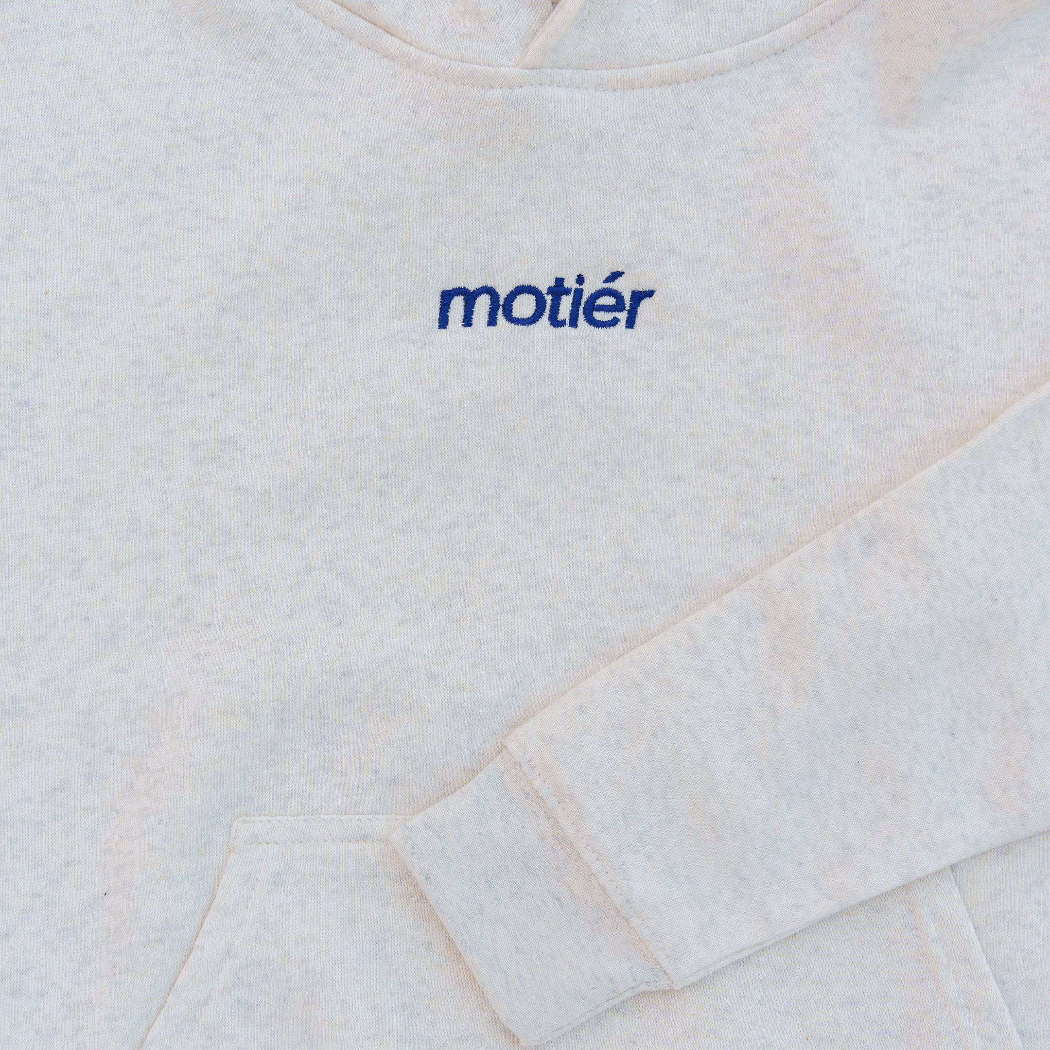 The Motier Youth Classic Embroidery Hoodie (Sand) - Motier Lafayette 
