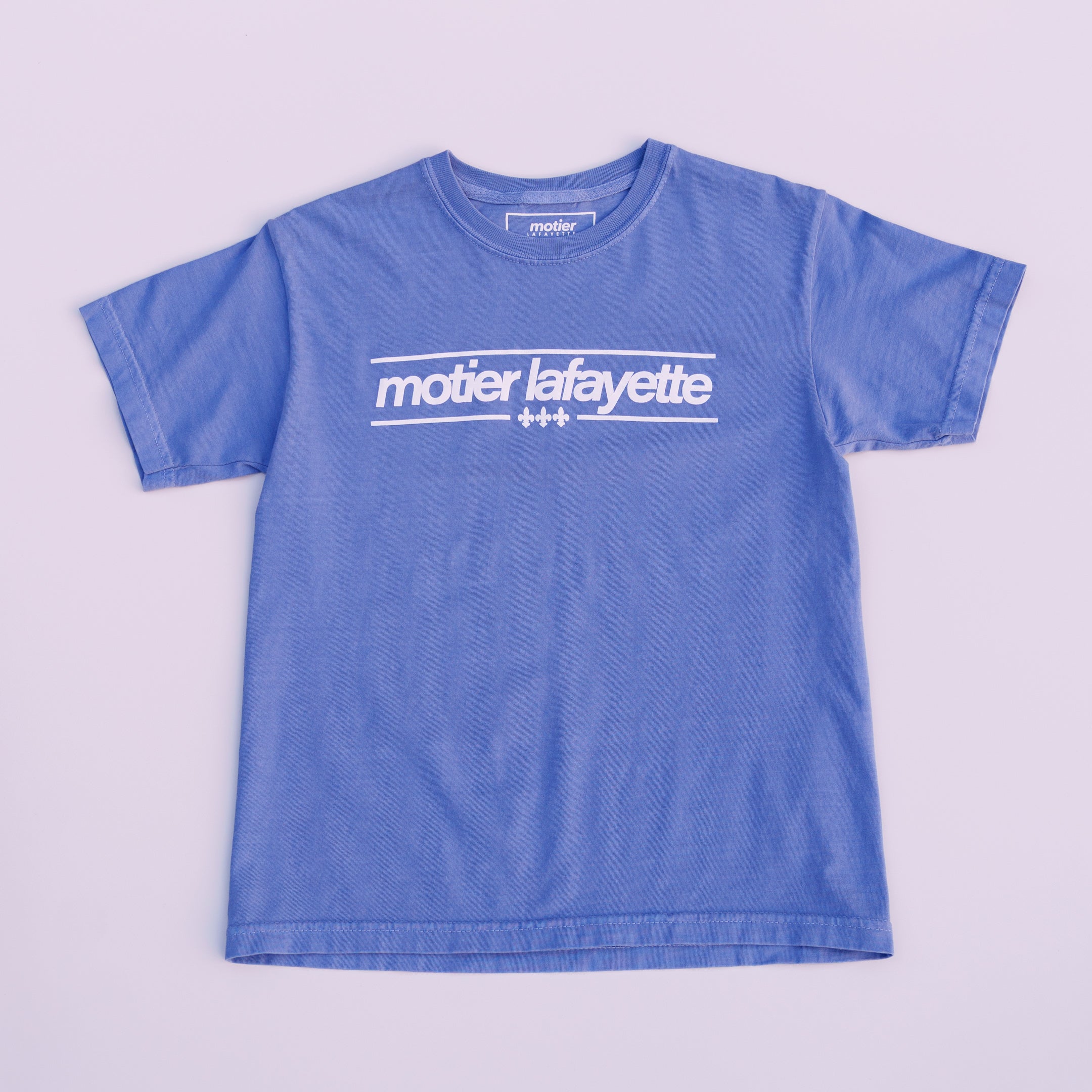 Youth Fleur De Lis Tee (Washed Denim)
