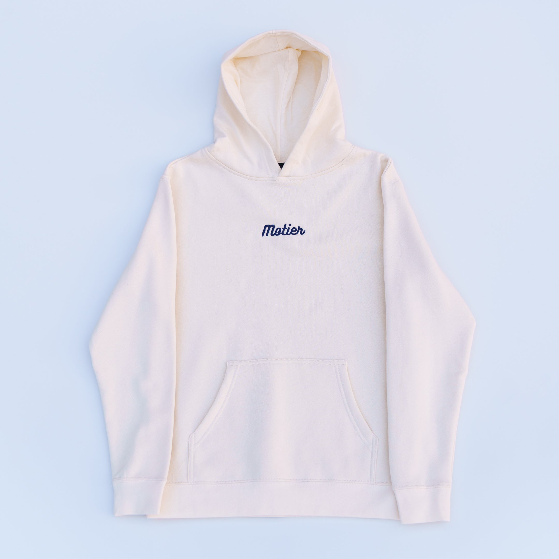 Youth Pin Script Embroidered Hoodie (Sand)