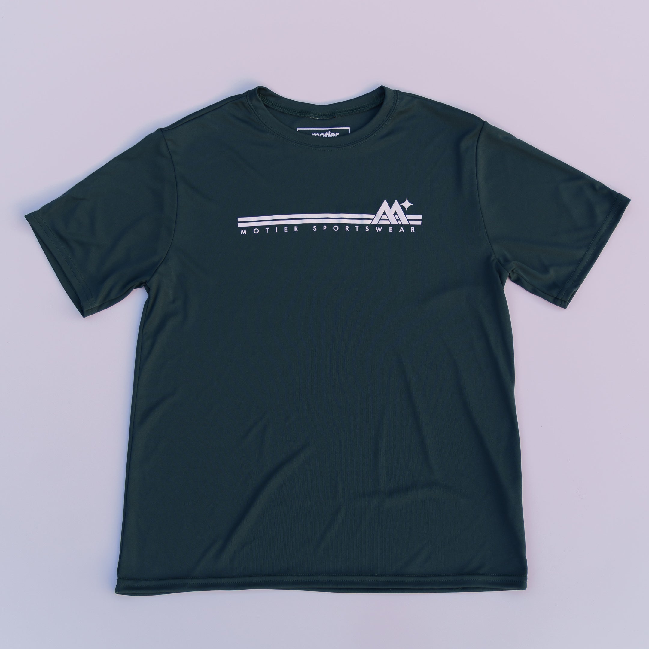 Youth Two-Stripe 2.0 Active Tee (Pine)