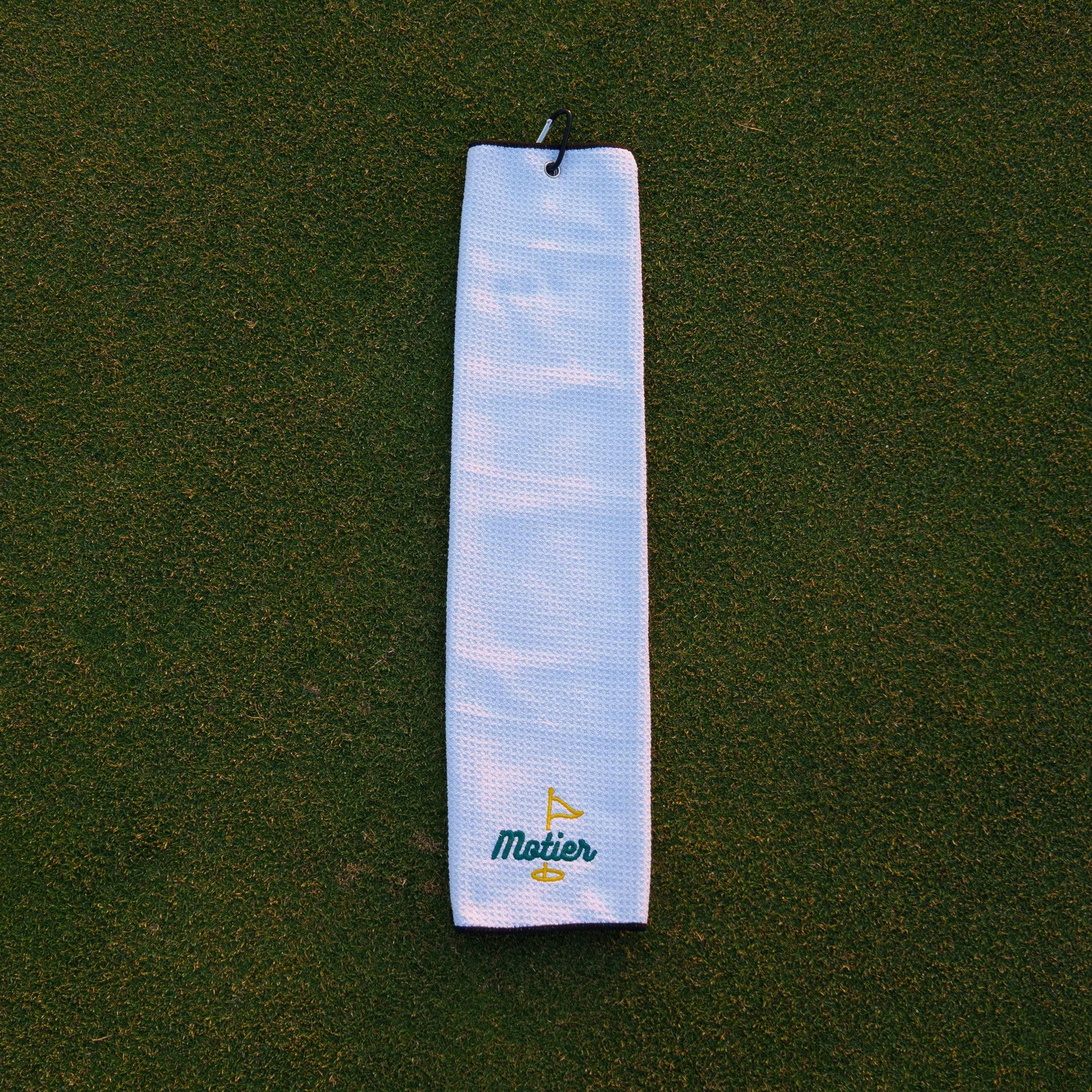 The Pin MicroFiber Golf Towel (White) - Motier Lafayette 