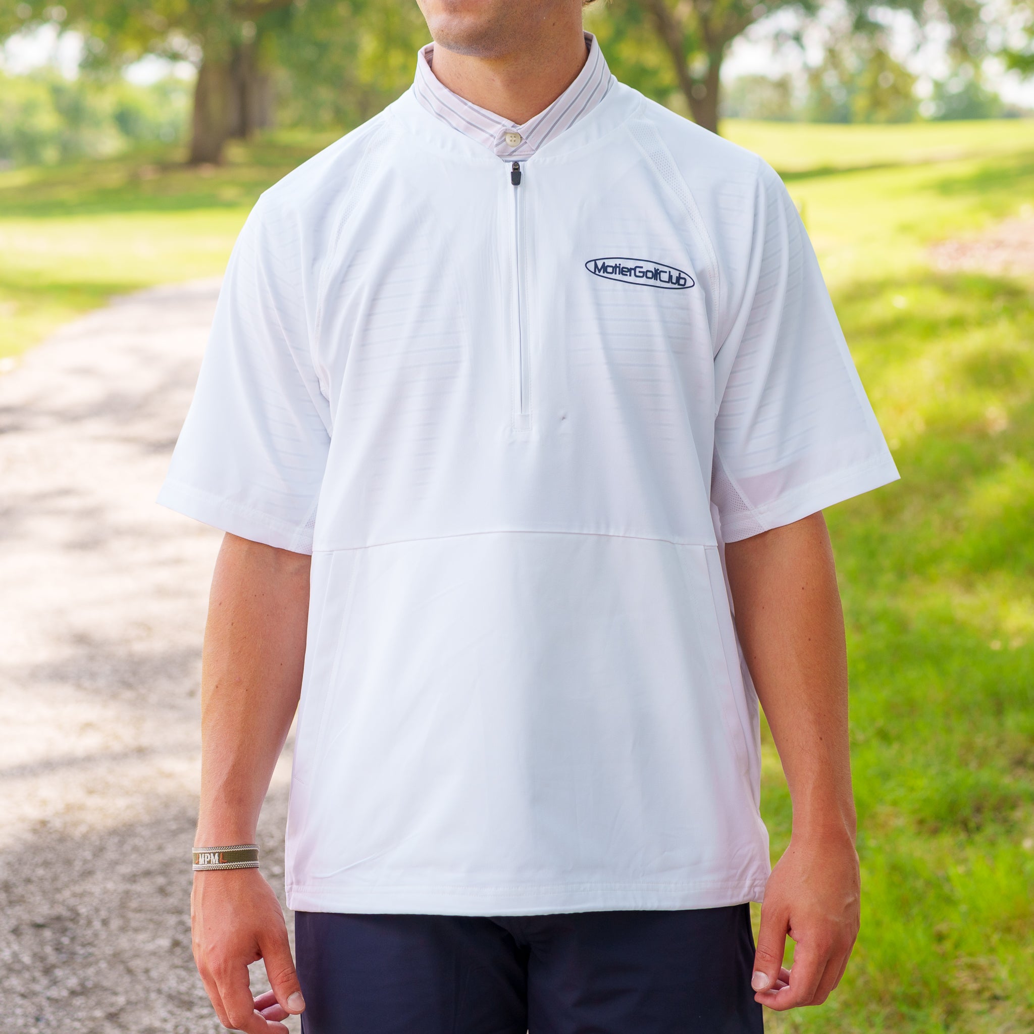The Apex Half-Zip Pullover (White)
