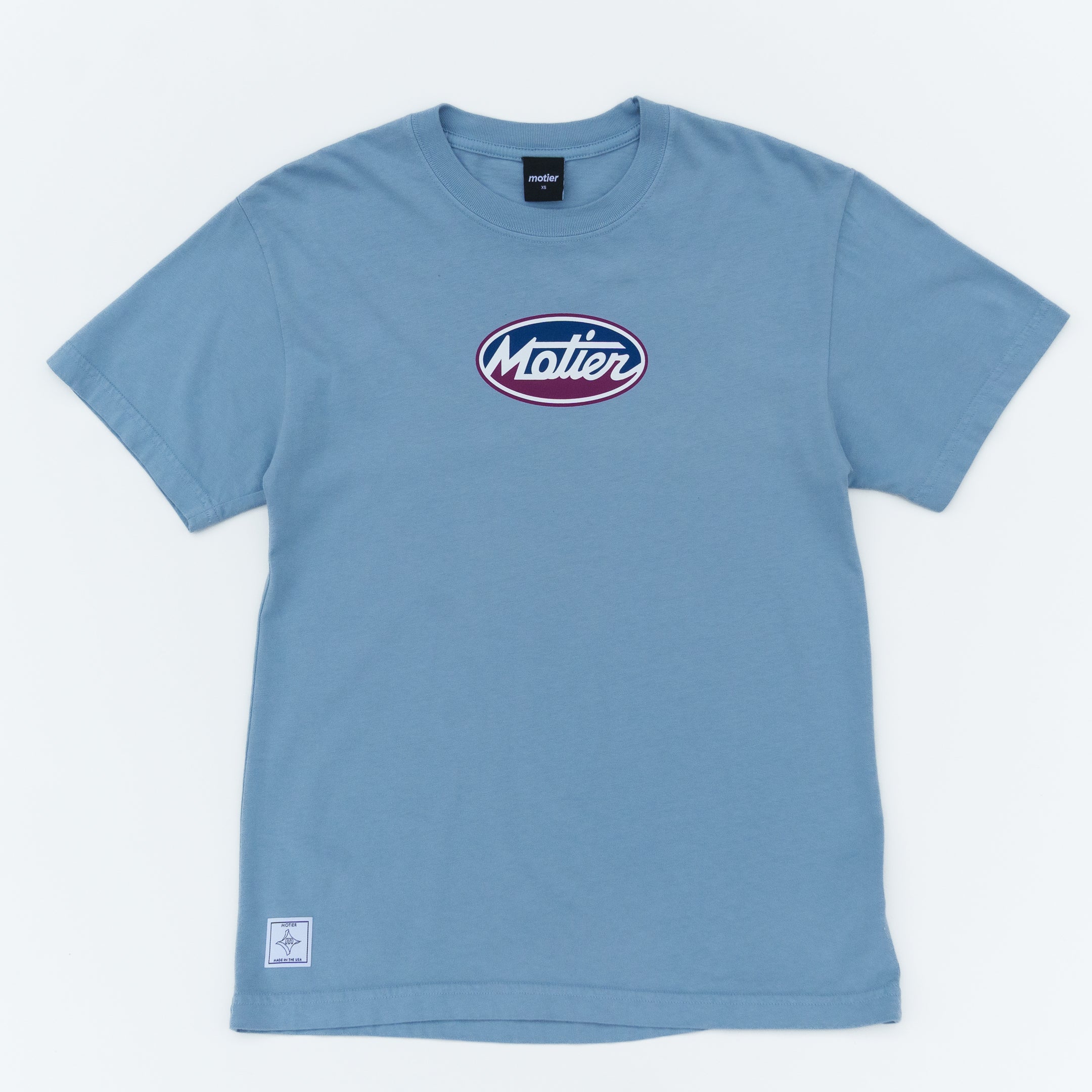 The Back of the Depot Signature Luxe Tee (Faded Denim) - Motier Lafayette 