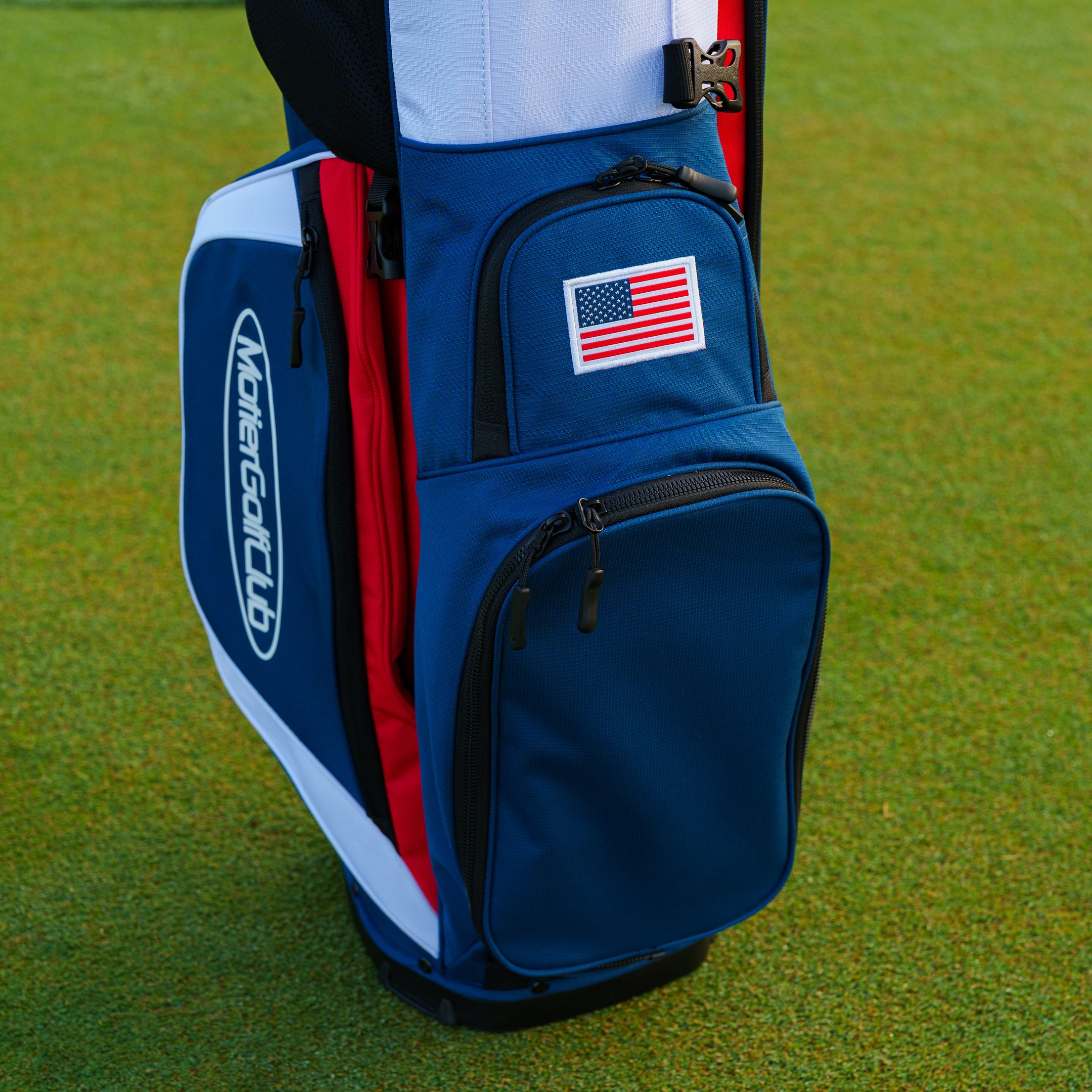 The Motier Fairway C Callaway Tour Golf Bag (White/Navy/Red)