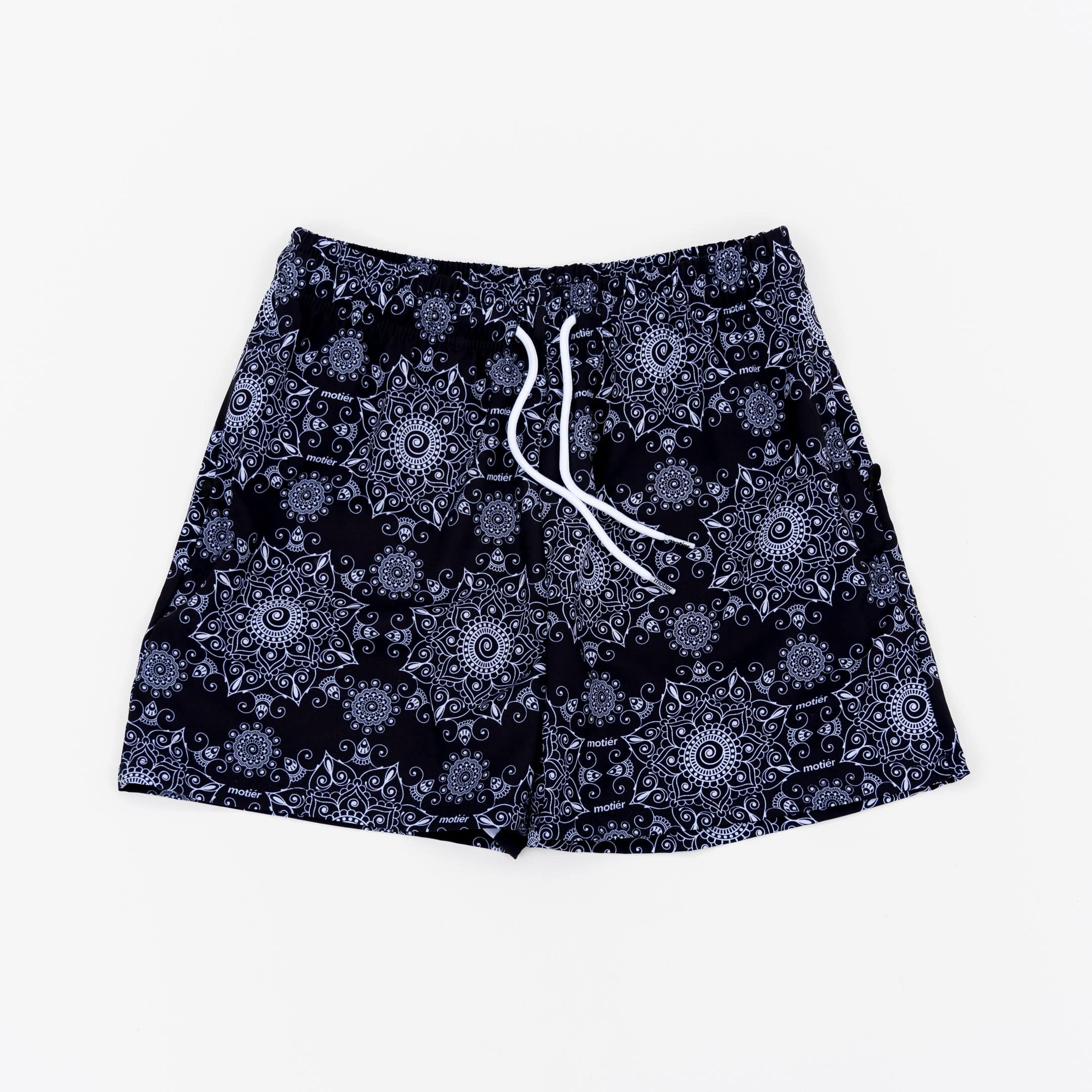 Motier Paisley Boardshorts II (Black) - Motier Lafayette 