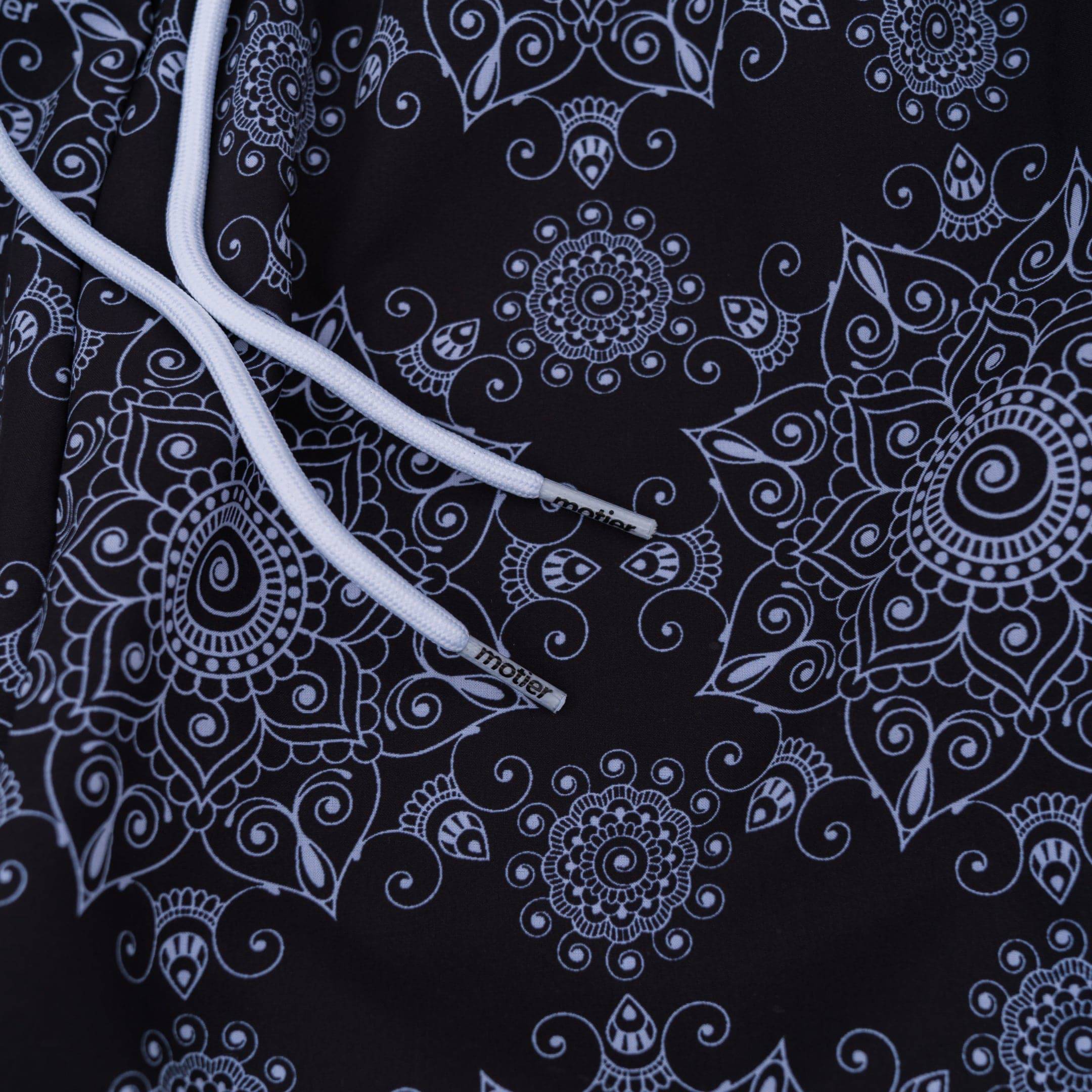 Motier Paisley Boardshorts II (Black) - Motier Lafayette 