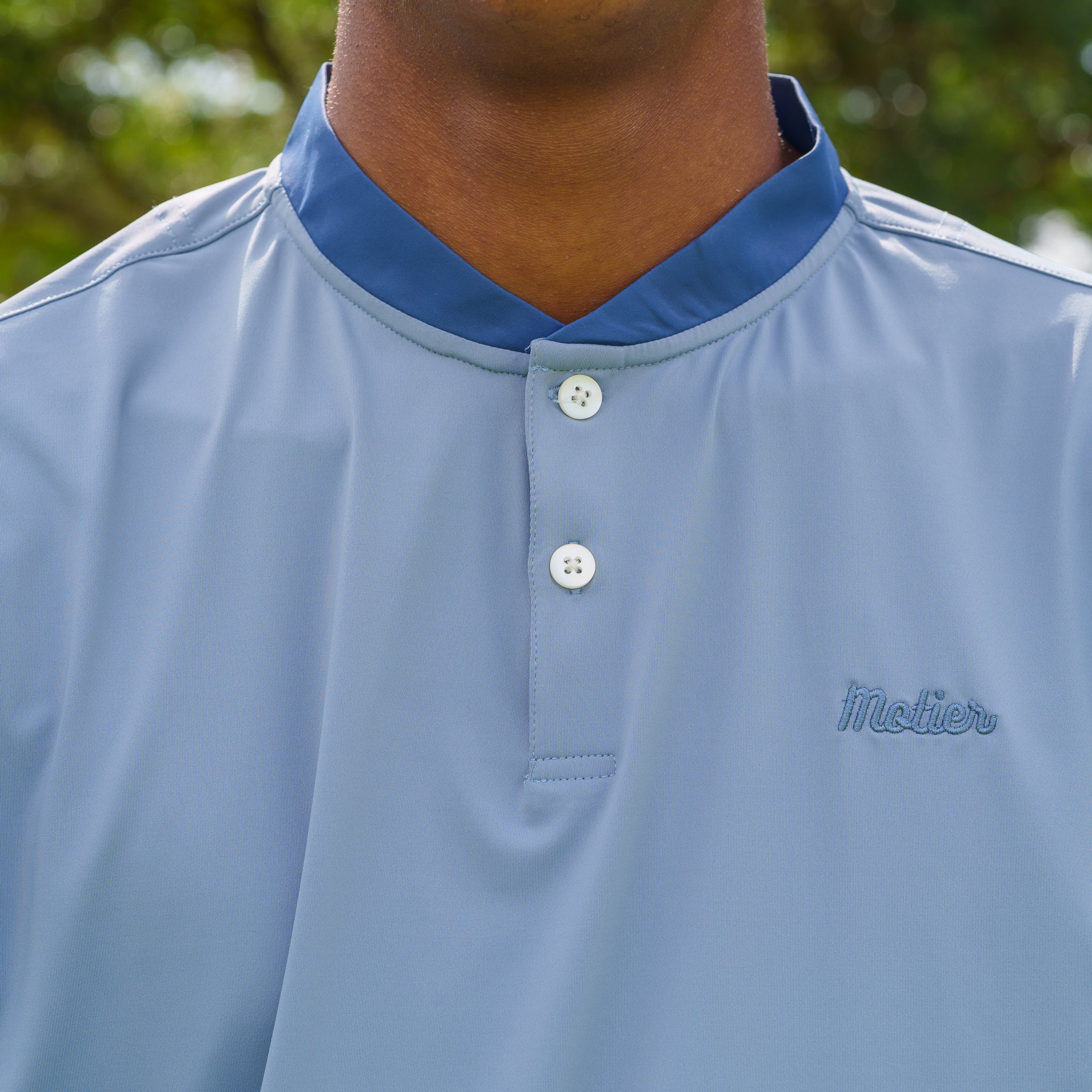 The Motier Tour Blade Collar Polo (Shoreline Blue) - Motier Lafayette 