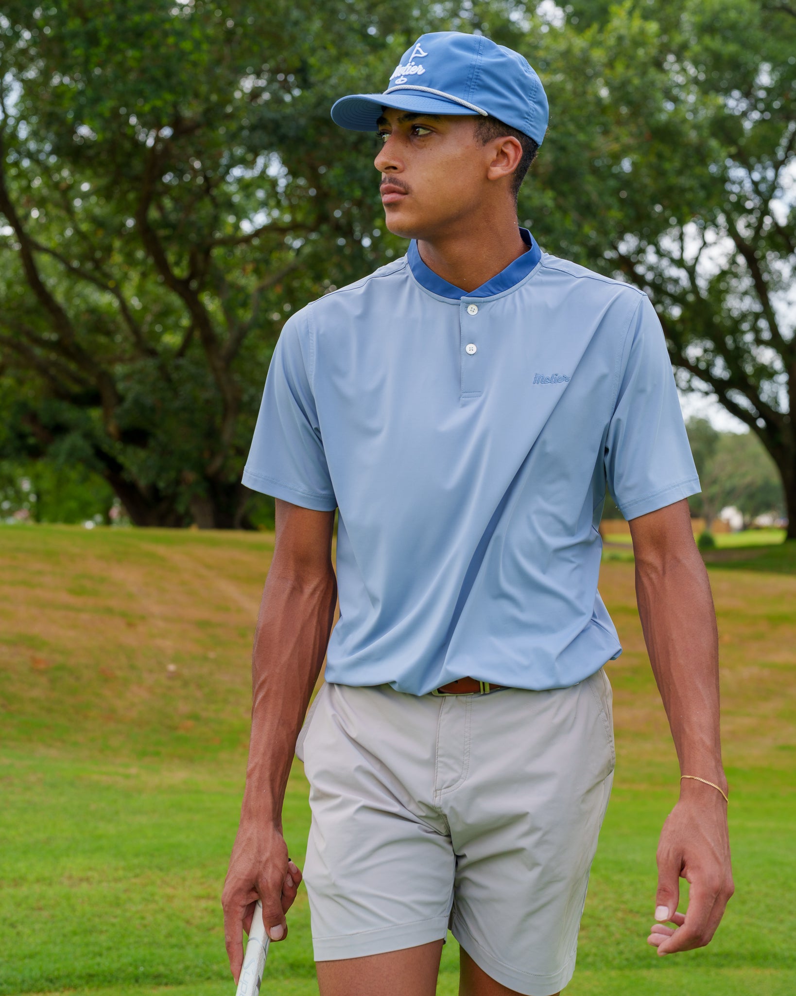 The Motier Tour Blade Collar Polo (Shoreline Blue) - Motier Lafayette 