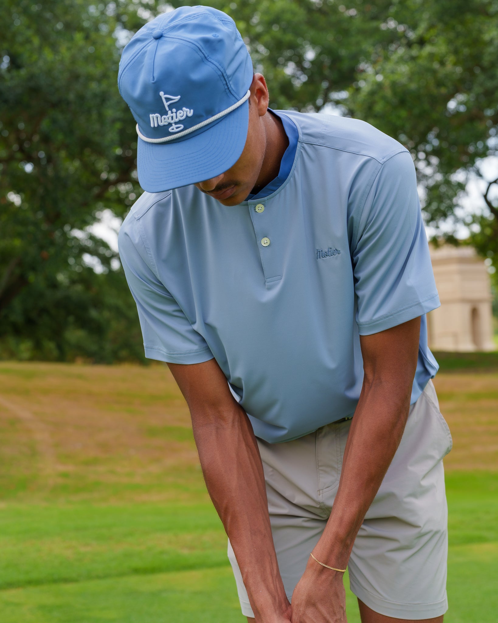 The Motier Tour Blade Collar Polo (Shoreline Blue) - Motier Lafayette 