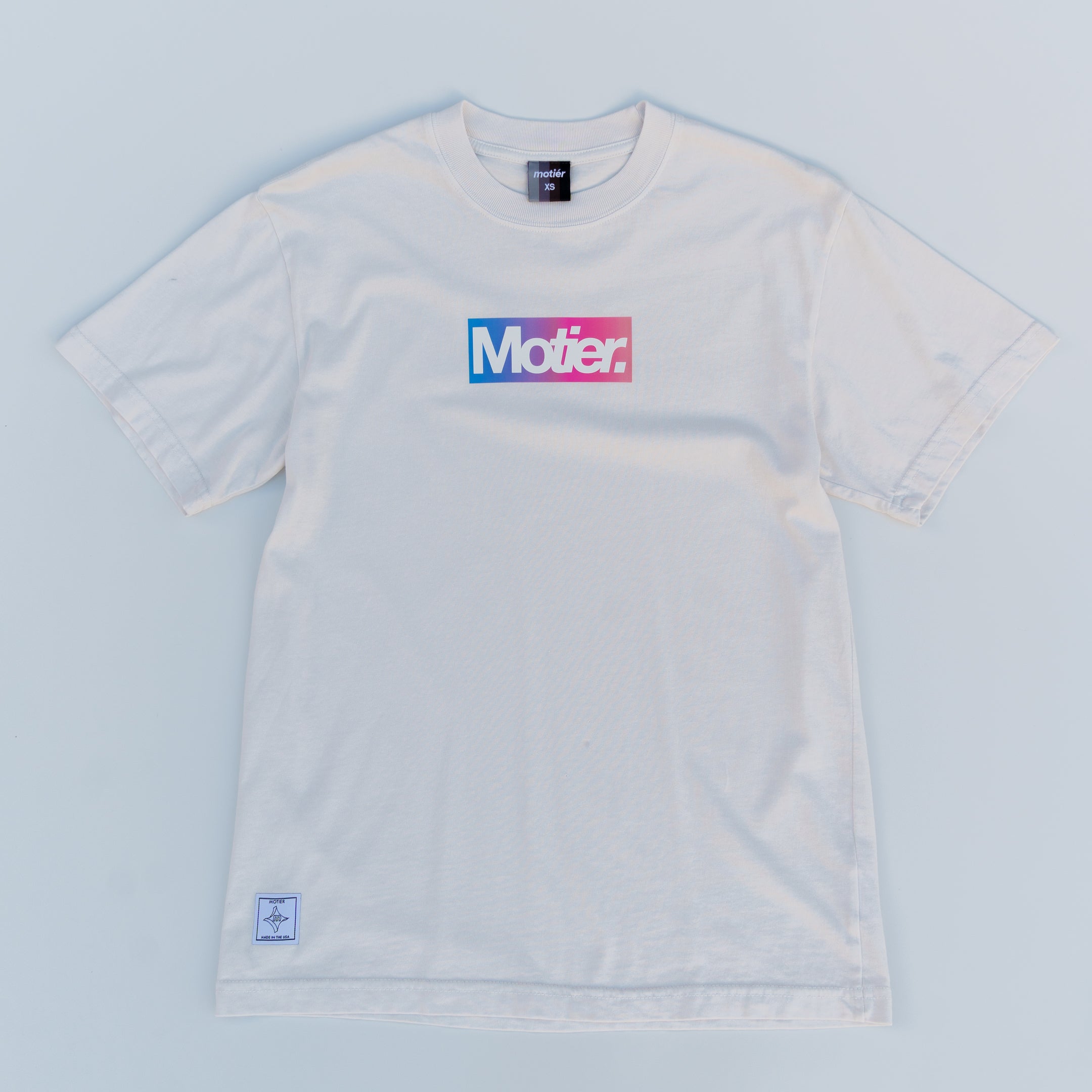 The Iridescent Box Logo Signature Luxe Tee (Snow White)