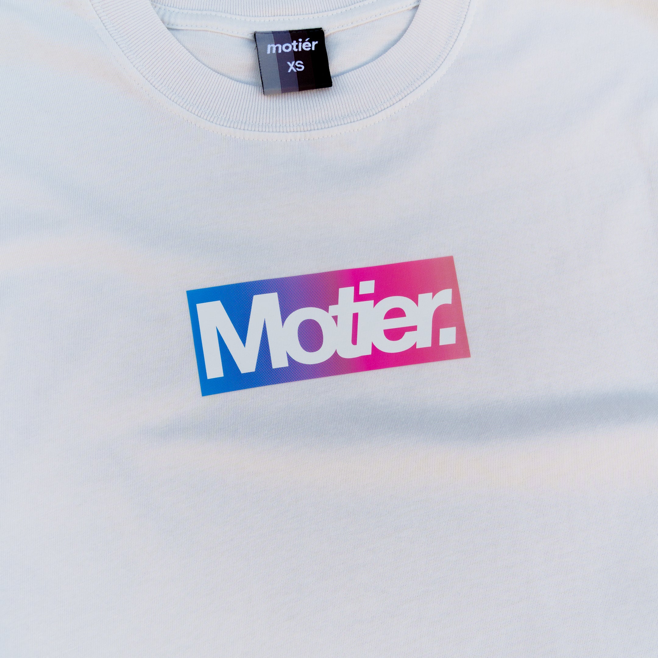 The Iridescent Box Logo Signature Luxe Tee (Snow White)