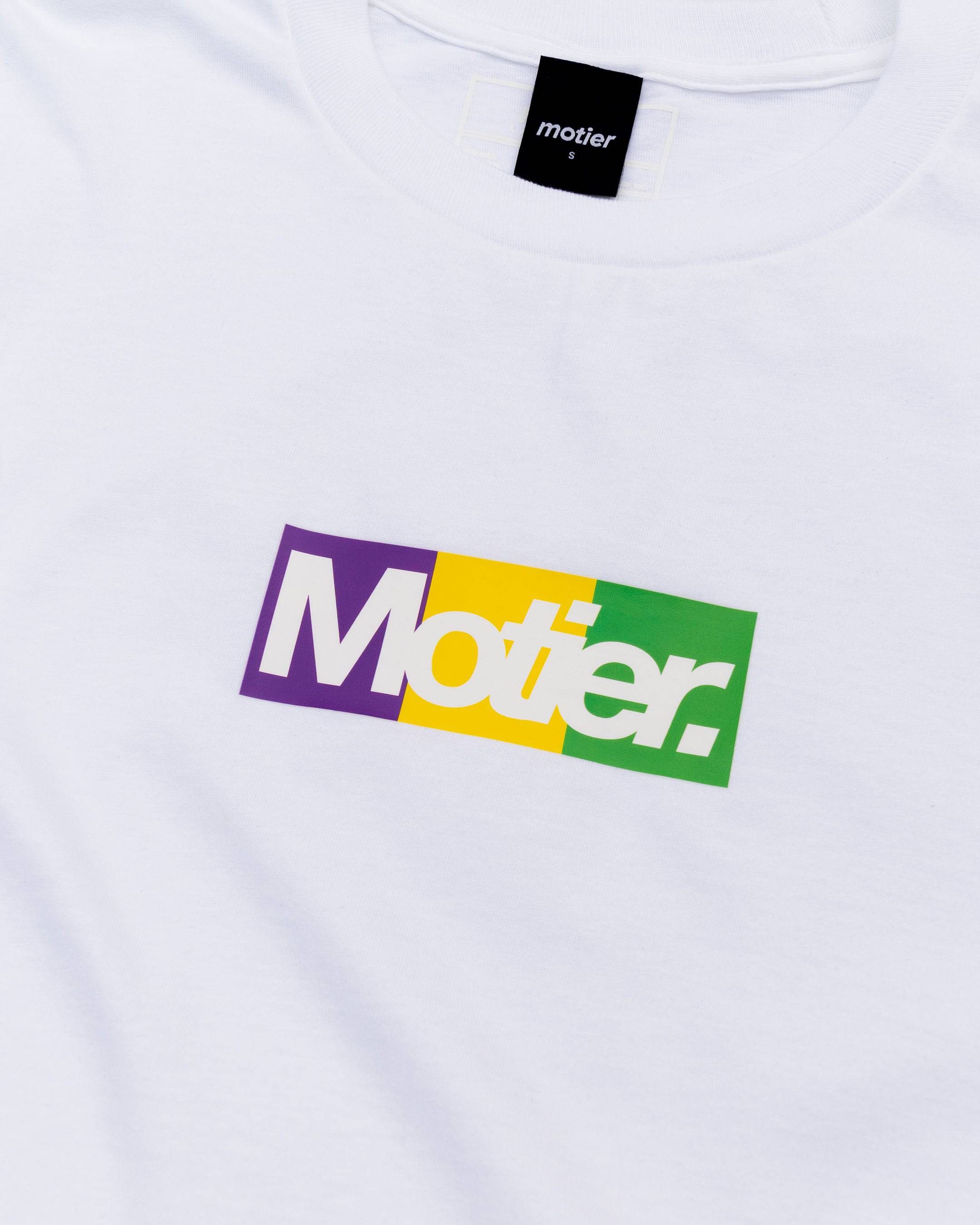 The Krewe De Motier Box L/S Tee (White) - Motier Lafayette 