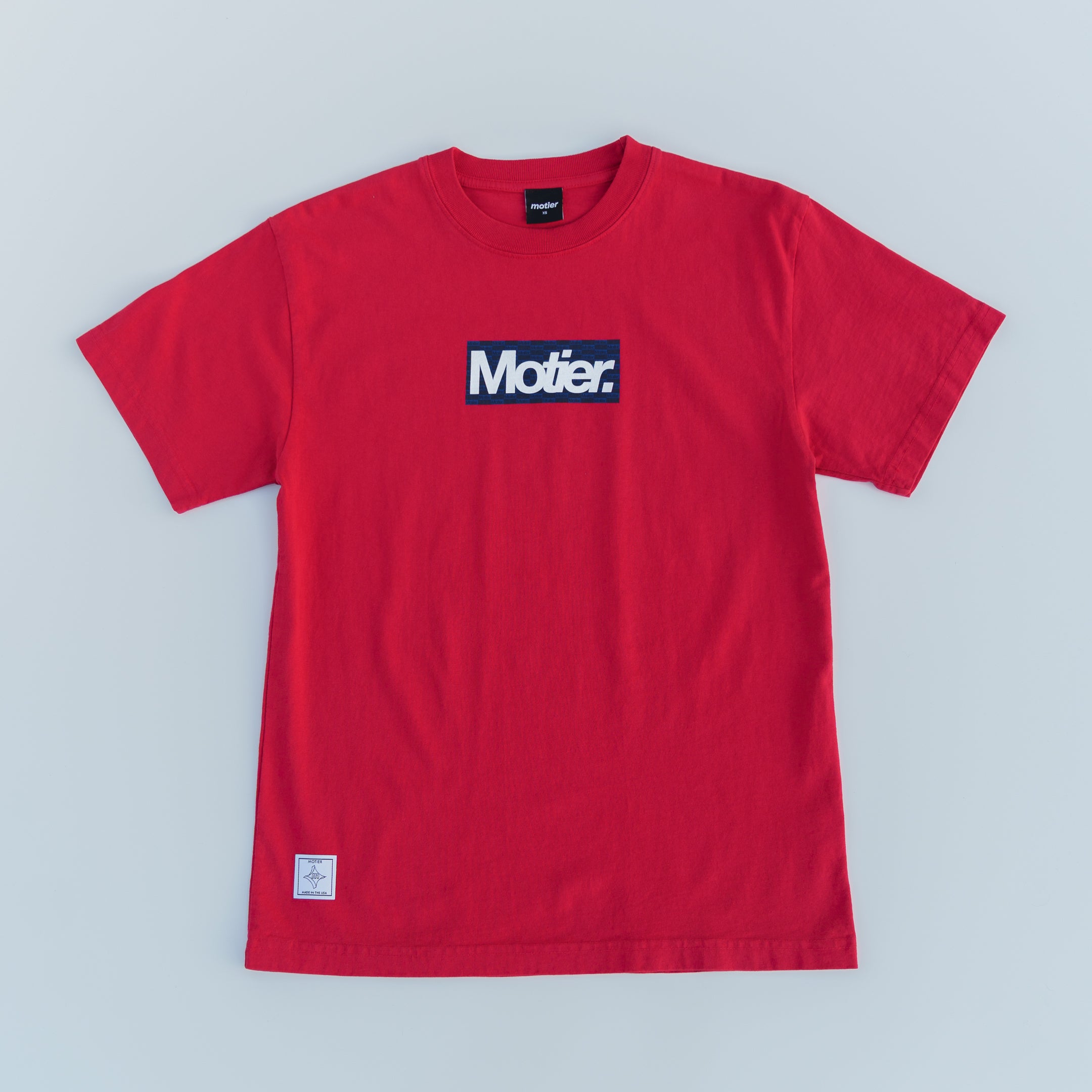 STC Pattern Box Logo Luxe Tee (Vermillion)