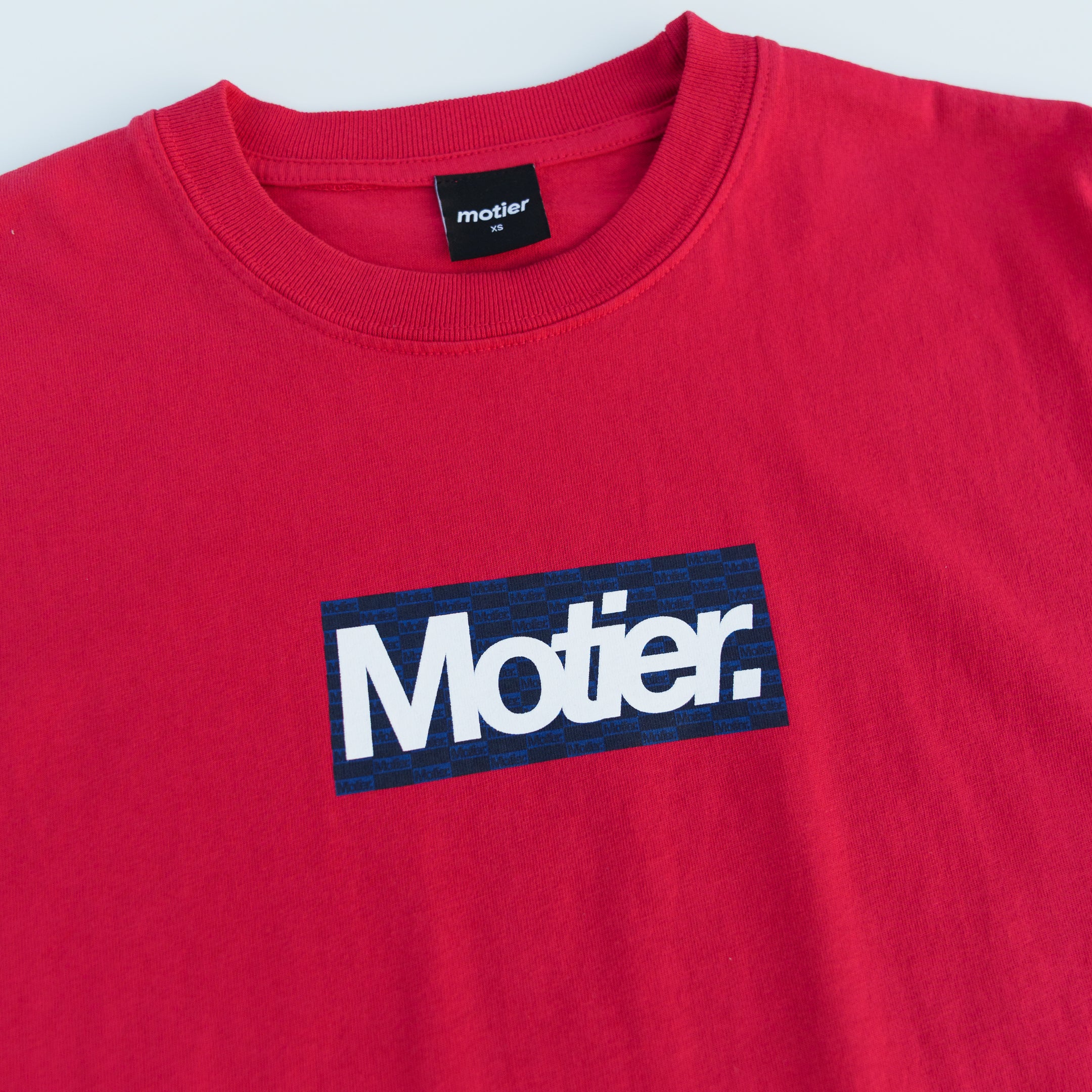 STC Pattern Box Logo Luxe Tee (Vermillion)