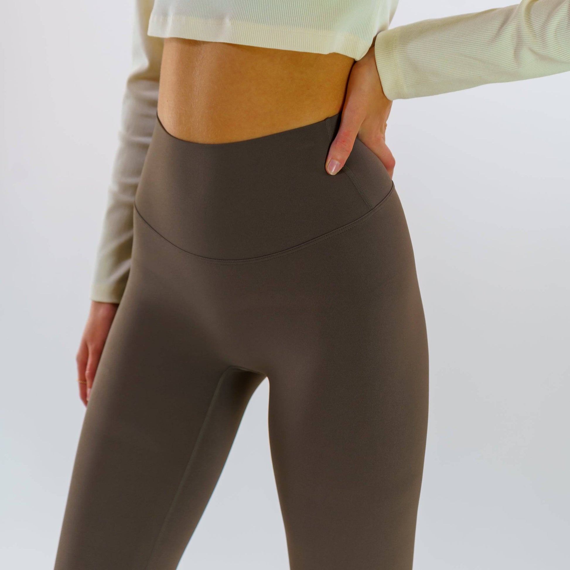 Lycra Seamless Highwaist Leggings (Brushed Nickel)