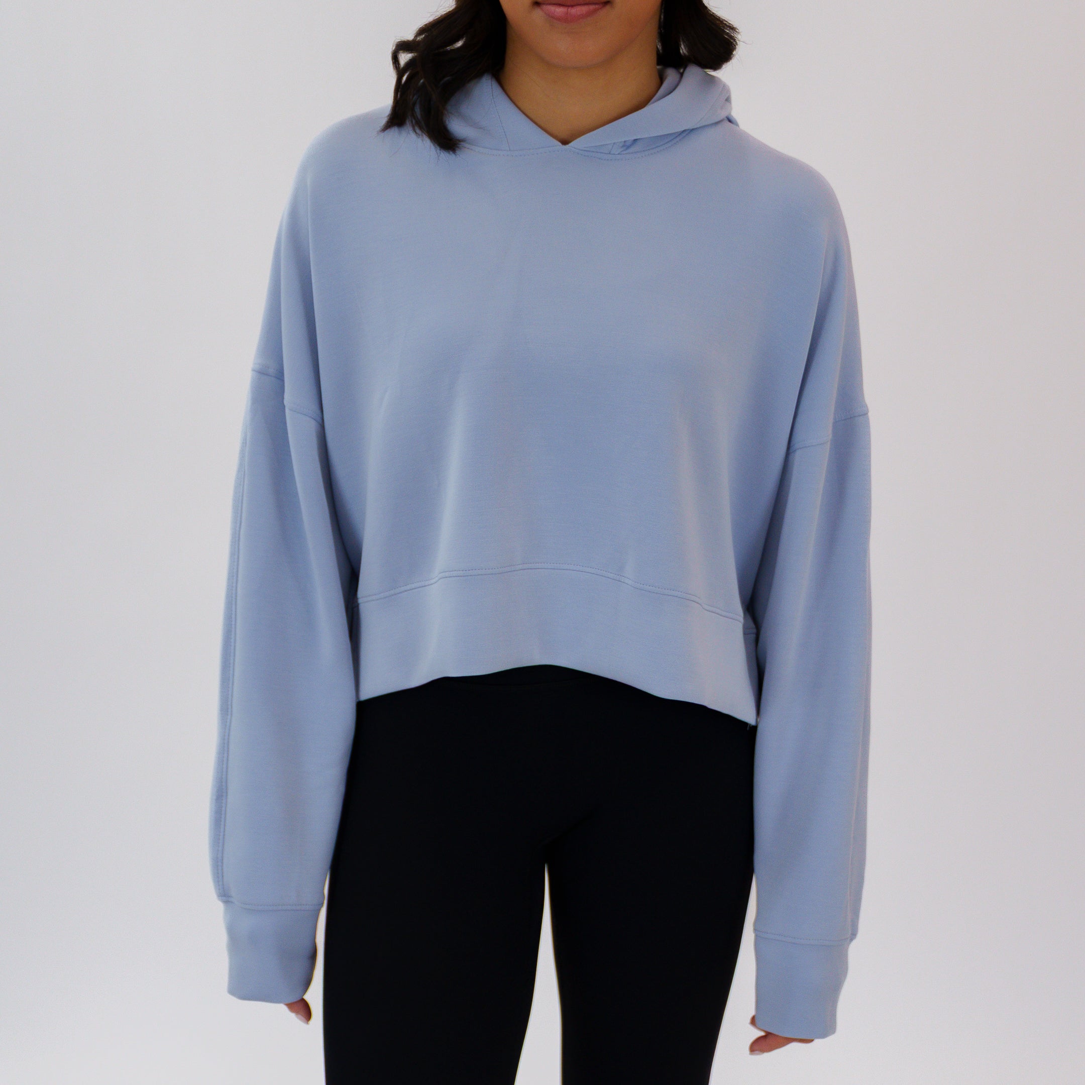 Buttersoft Oversized Crop Hoodie (Skyway)