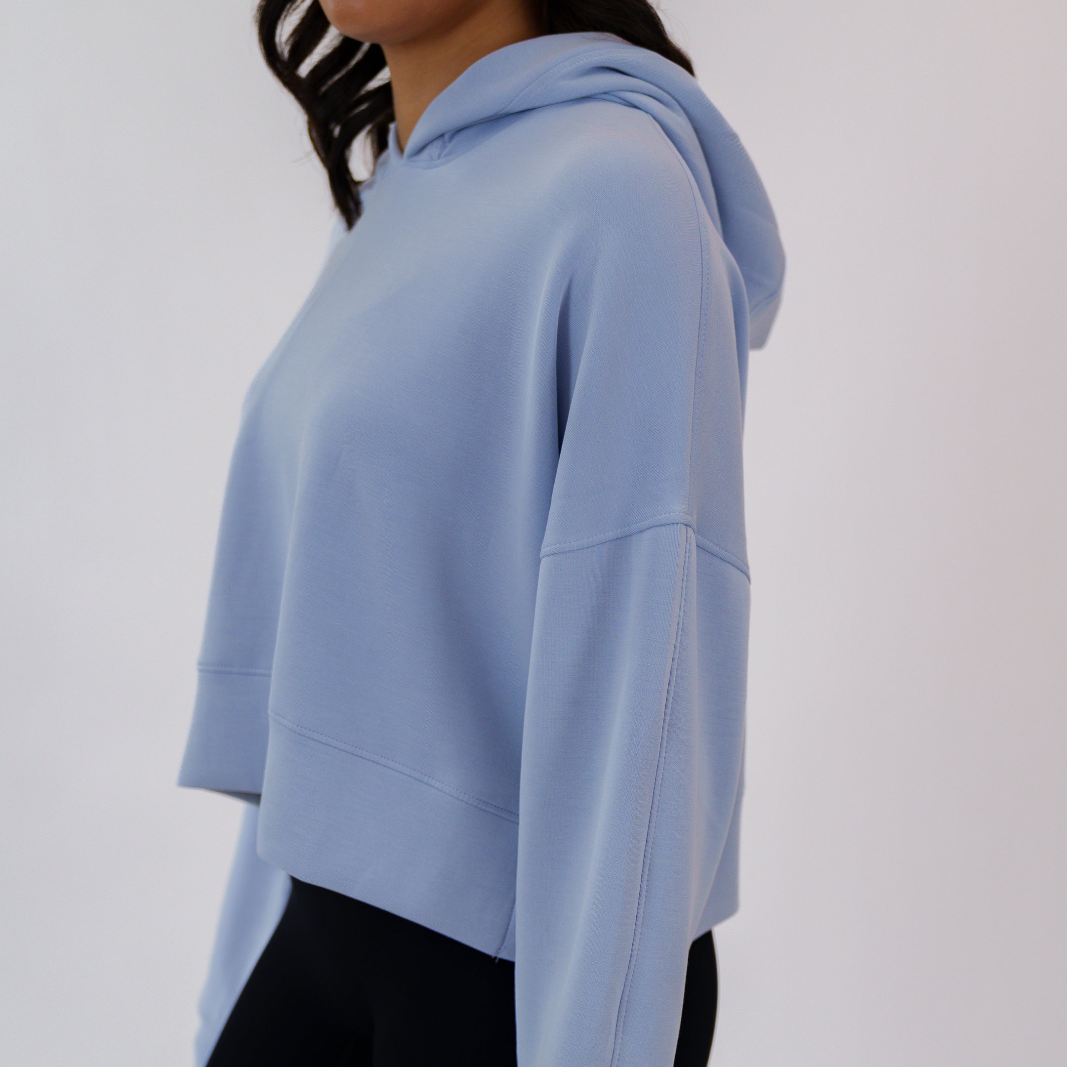 Buttersoft Oversized Crop Hoodie (Skyway)