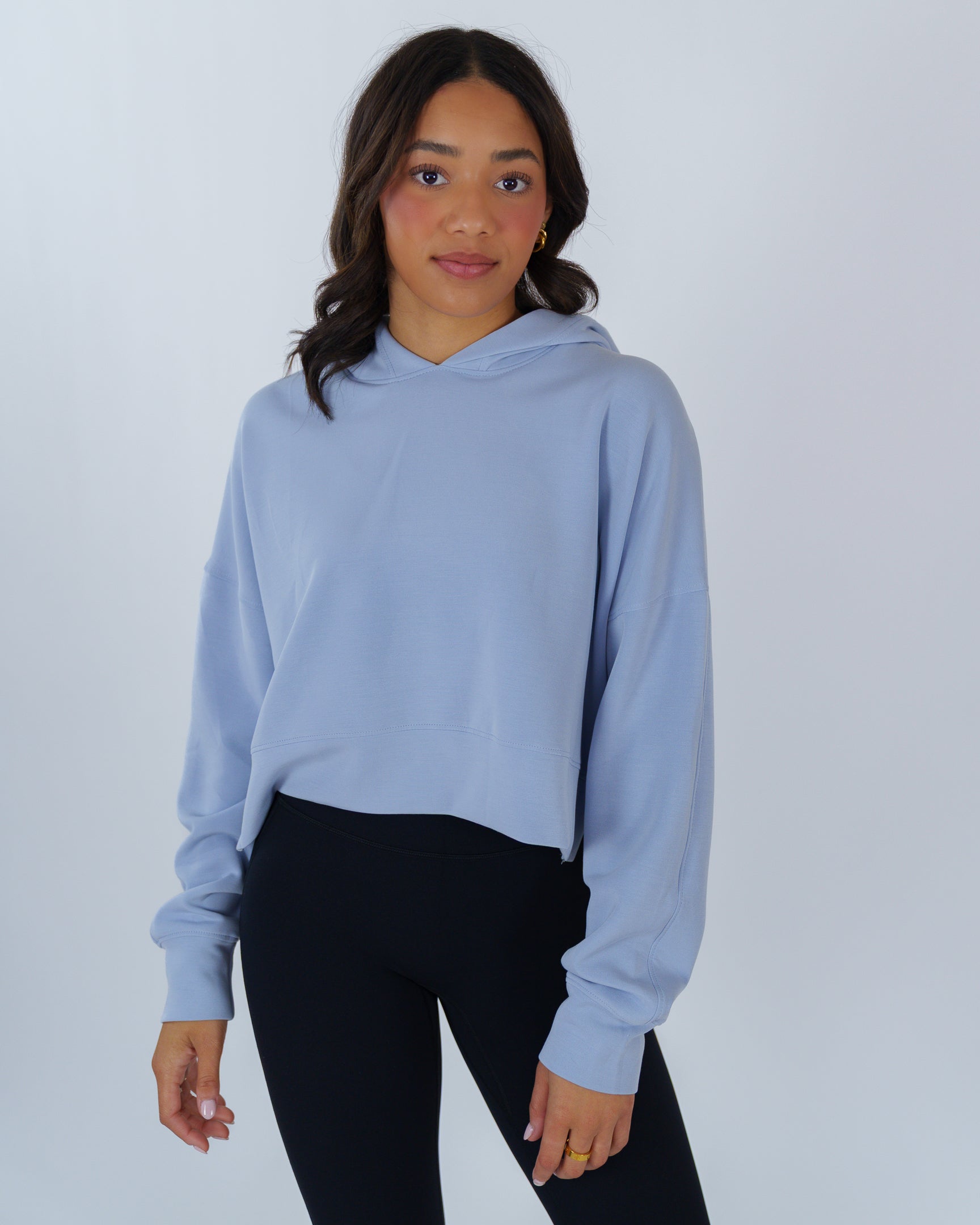 Buttersoft Oversized Crop Hoodie (Skyway)