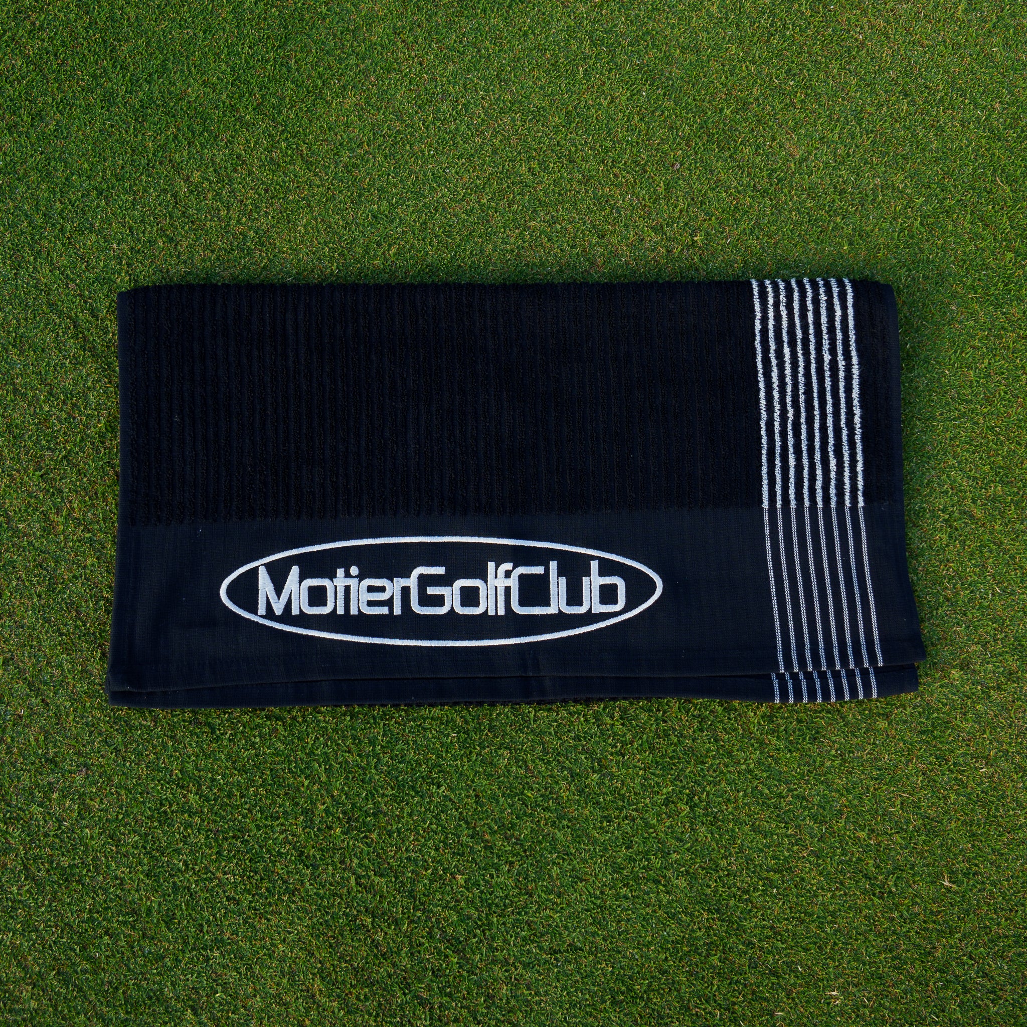 Motier Golf Club Caddy Towel (Black/White)