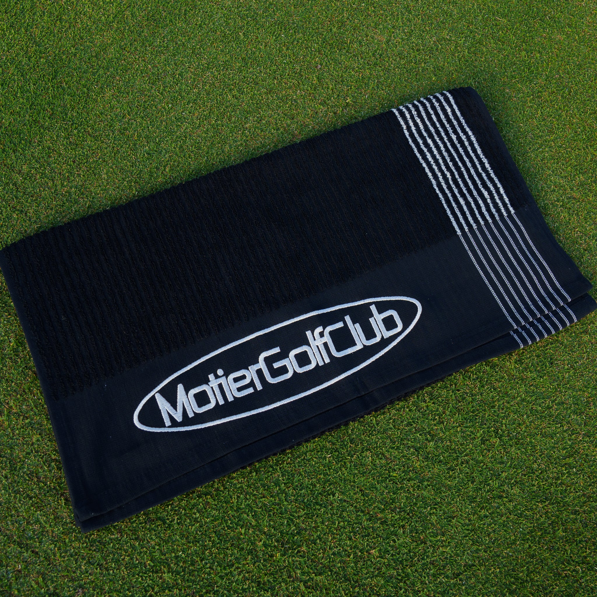 Motier Golf Club Caddy Towel (Black/White)