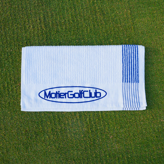 Motier Golf Club Caddy Towel (White/Navy)